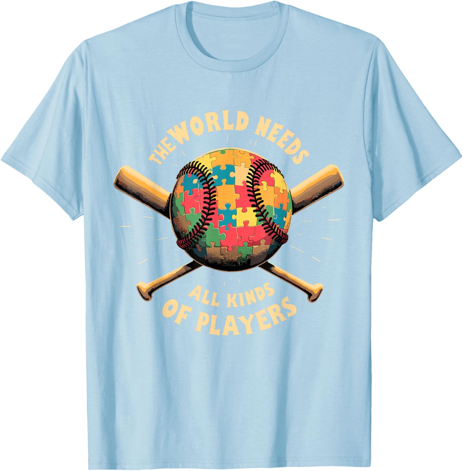 Autism Awareness Support T-Shirt for Baseball Players and Fans - 7