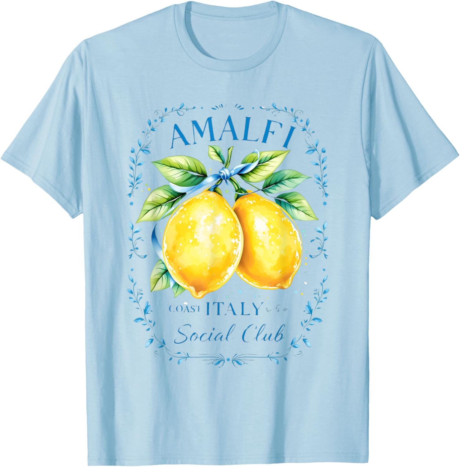 Amalfi Capri Lemons Graphic Tee Coastal Souvenir T-Shirt for All Ages - 1