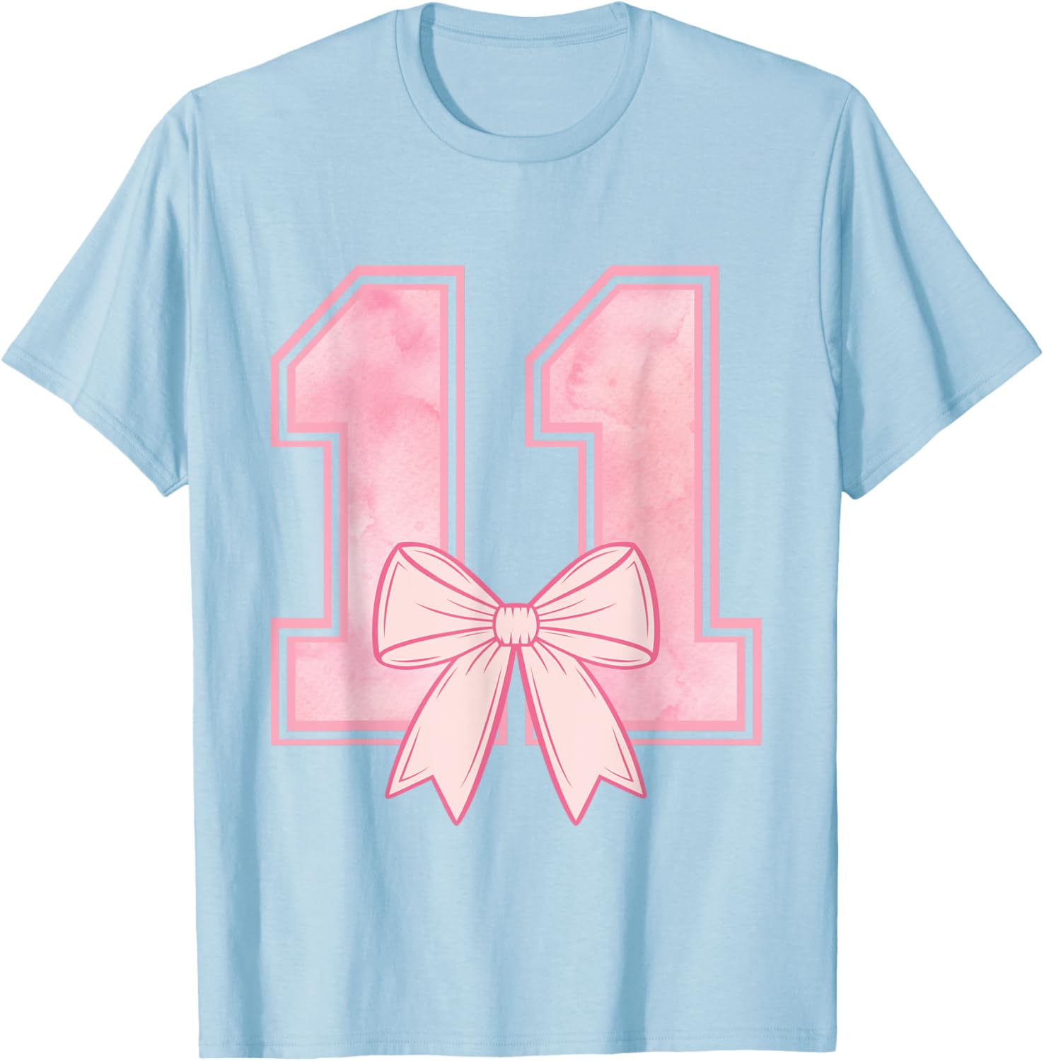 Cute Birthday Girl Pink Coquette Bow T-Shirt for 11 Year Olds - 3