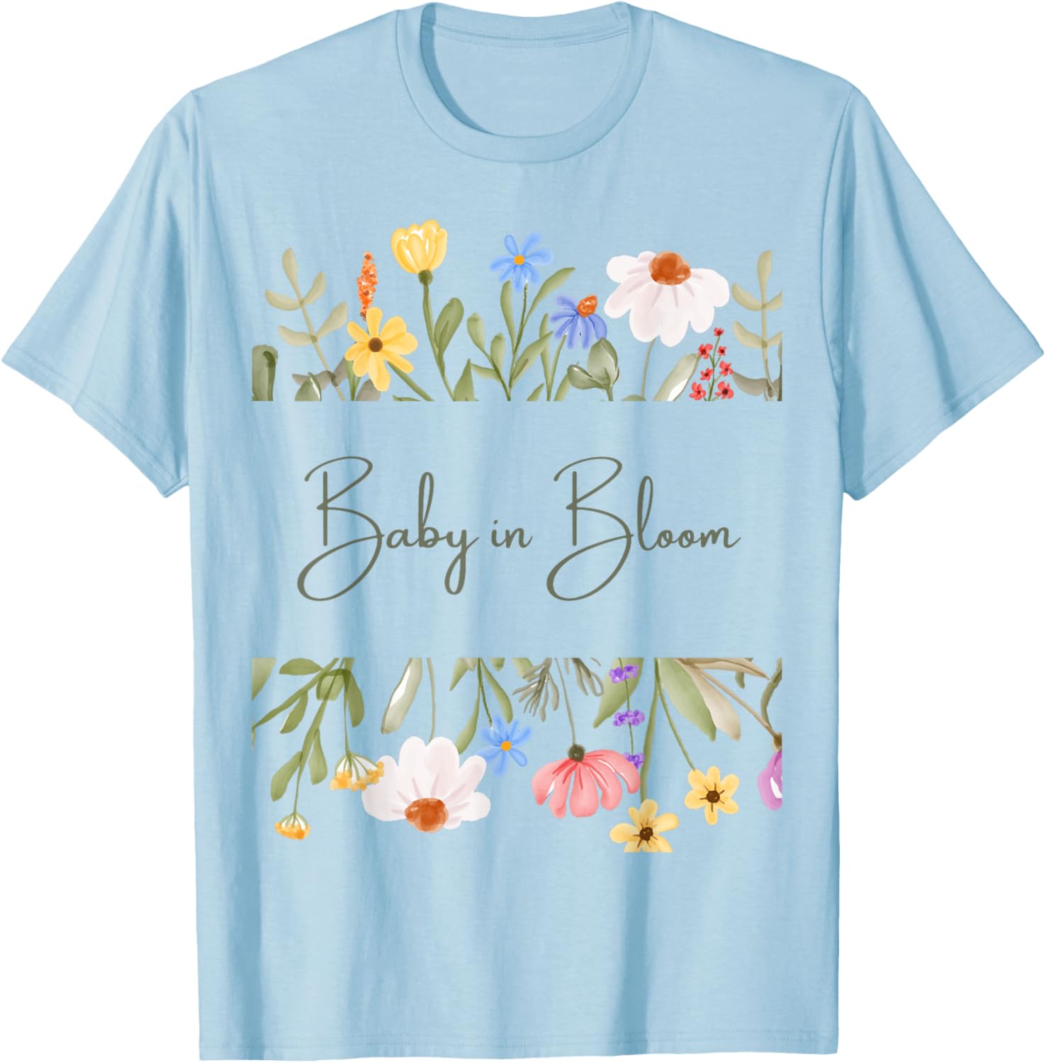 Baby in Bloom Baby Shower T-Shirt Perfect for Celebration and Gifts - 5