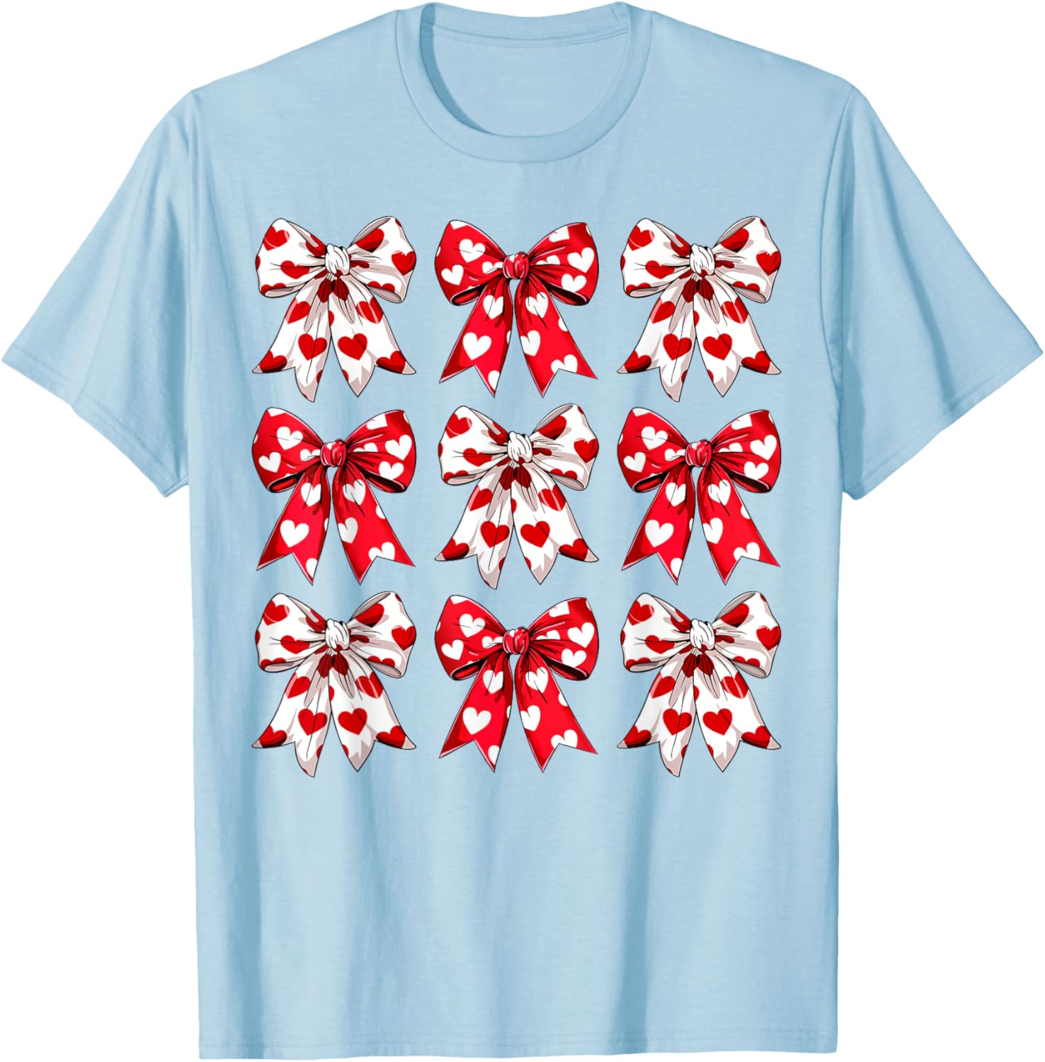 Valentine's Day Heart Bow T-Shirt for Women, Girls, Kids & Toddlers - 11