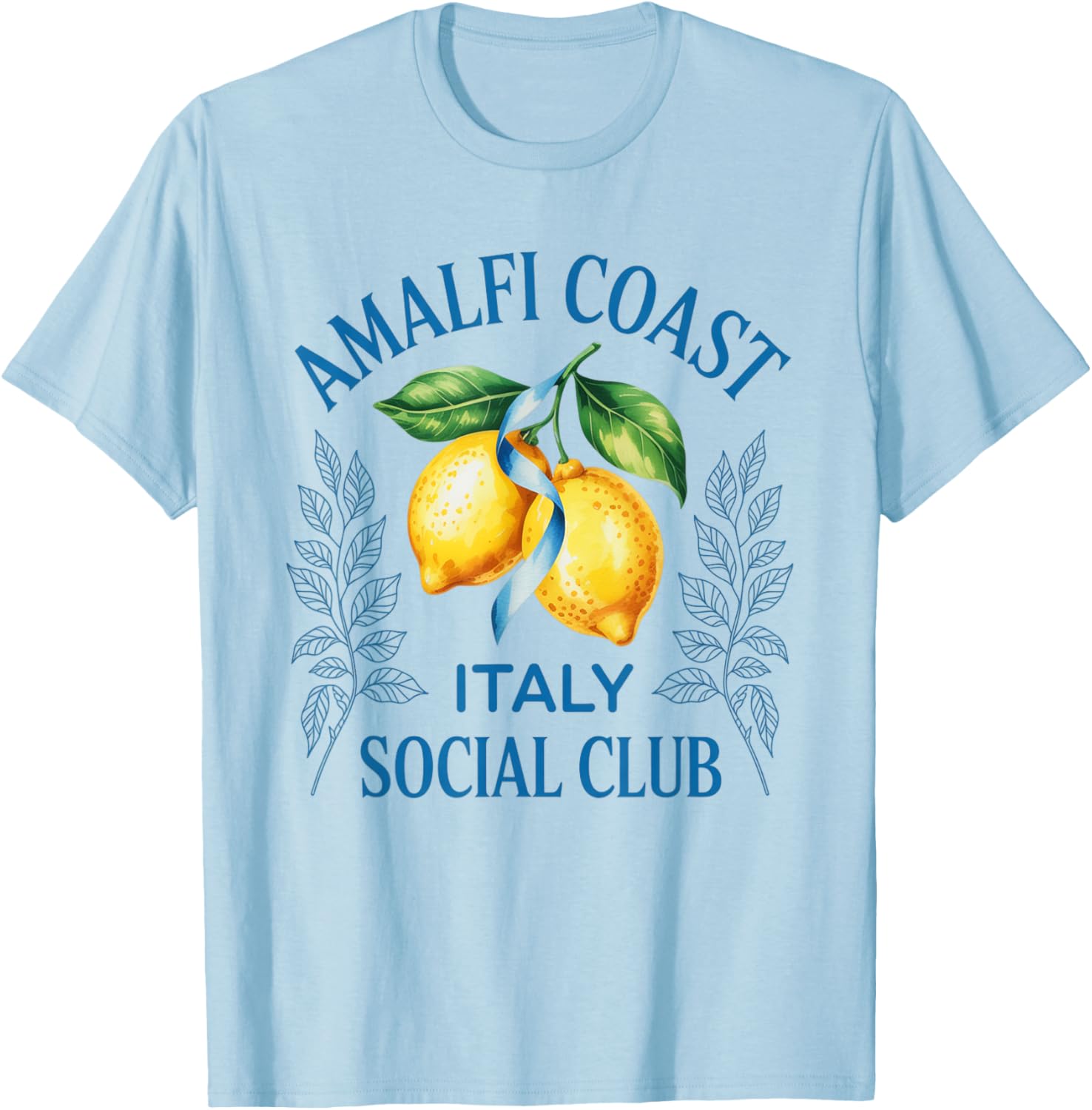 Amalfi Coast Capri Lemons Italy Social Club T-Shirt for Travel Lovers - 6