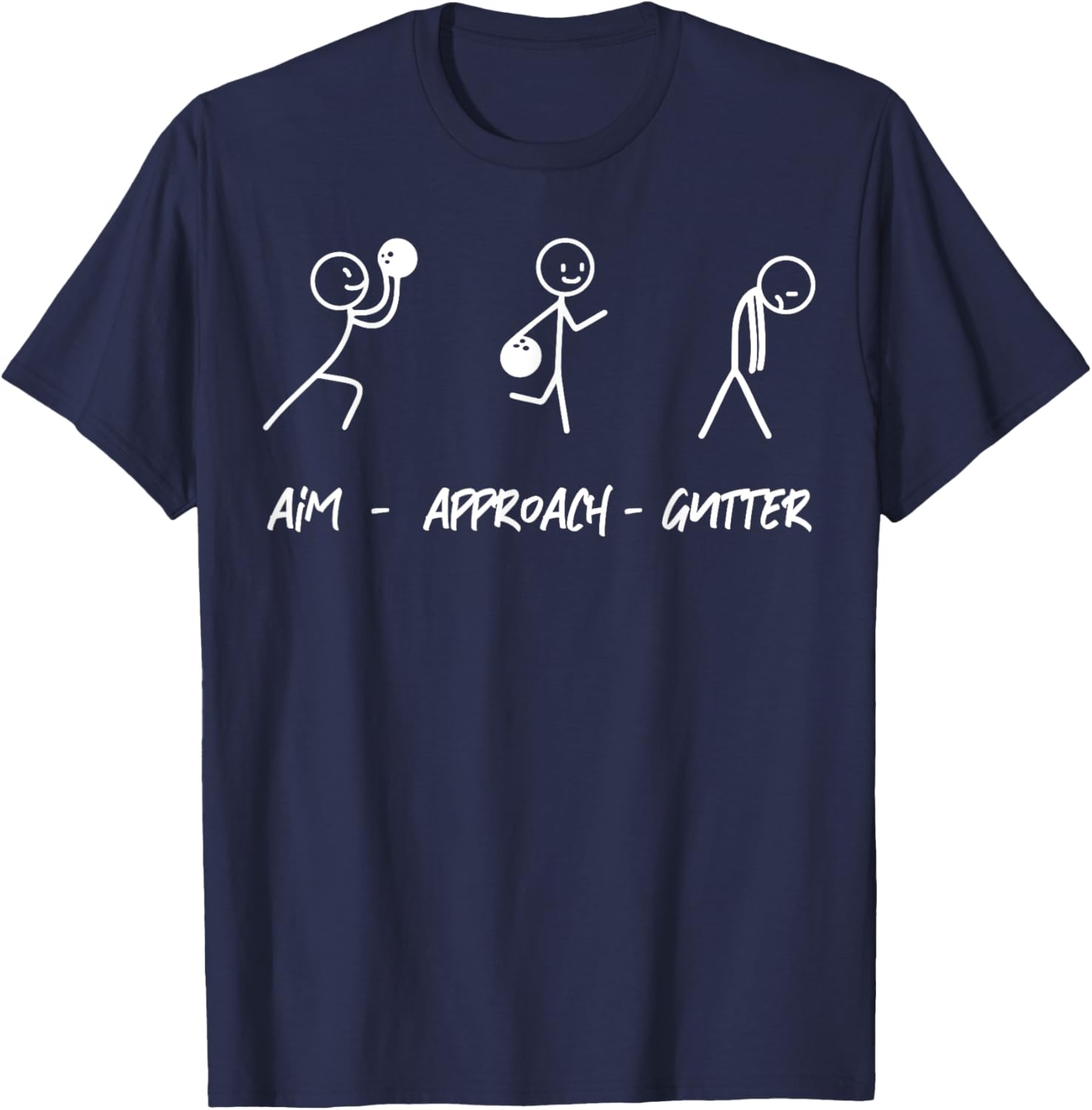 Aim Gutter Bowler T-Shirt for Bowling Lovers - Fun and Comfortable Wear - 1