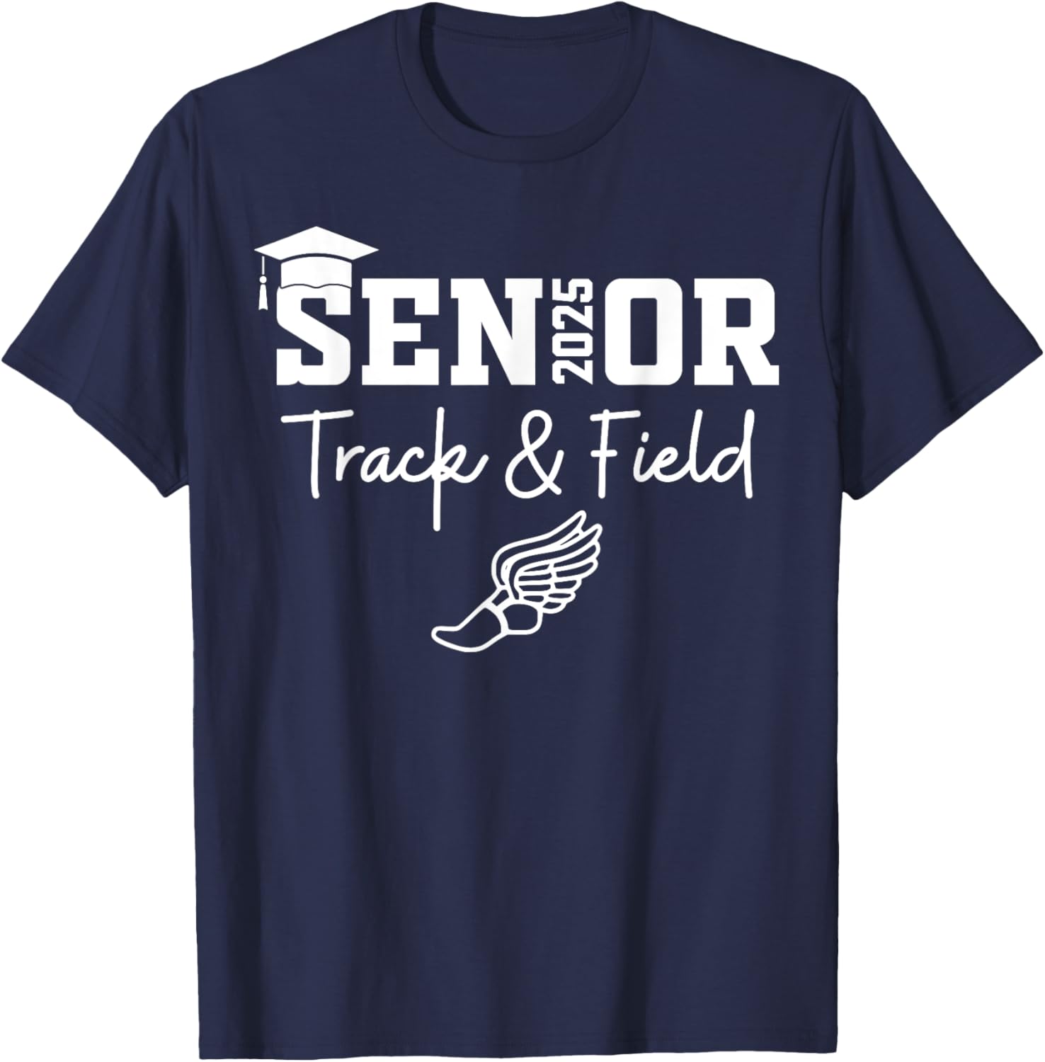 Track and Field Class of 2025 Graduation T-Shirt for Athletes - 15