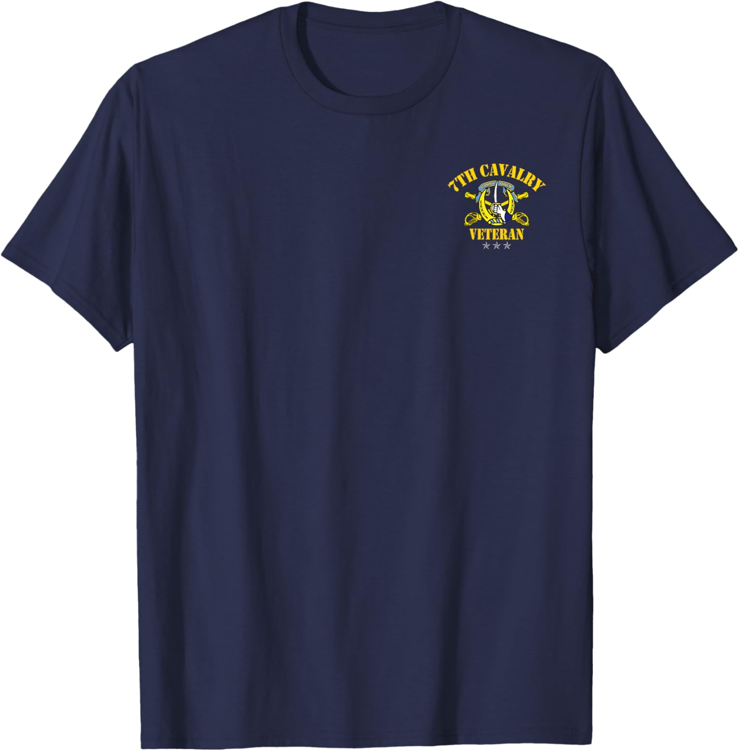 7th Cavalry Regiment Veteran T-Shirt with Patriotic Flag for Veterans Day - 12