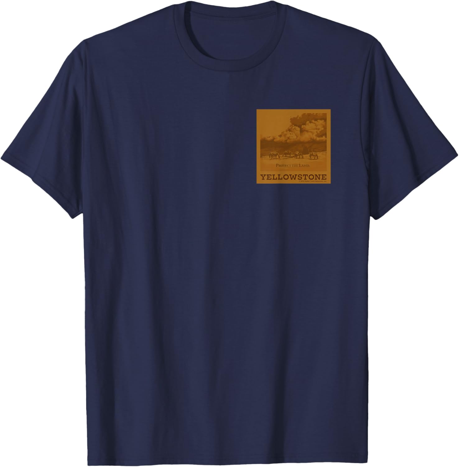 Yellowstone Dutton Ranch Buffalo Faux Chest Patch T-Shirt for Fans - 1