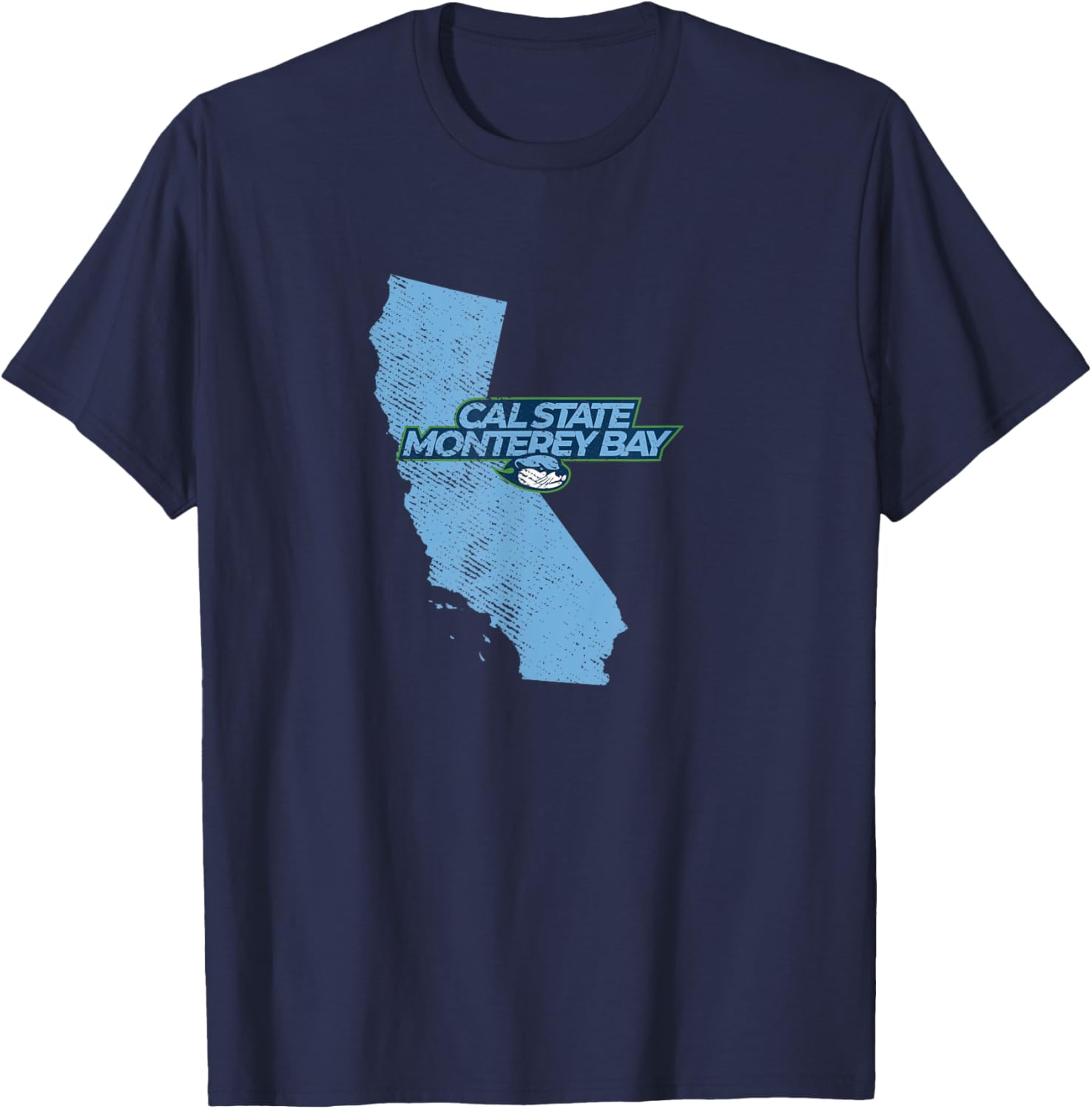 Cal State Monterey Bay Otters State Shape T-Shirt for Sports Fans - 1