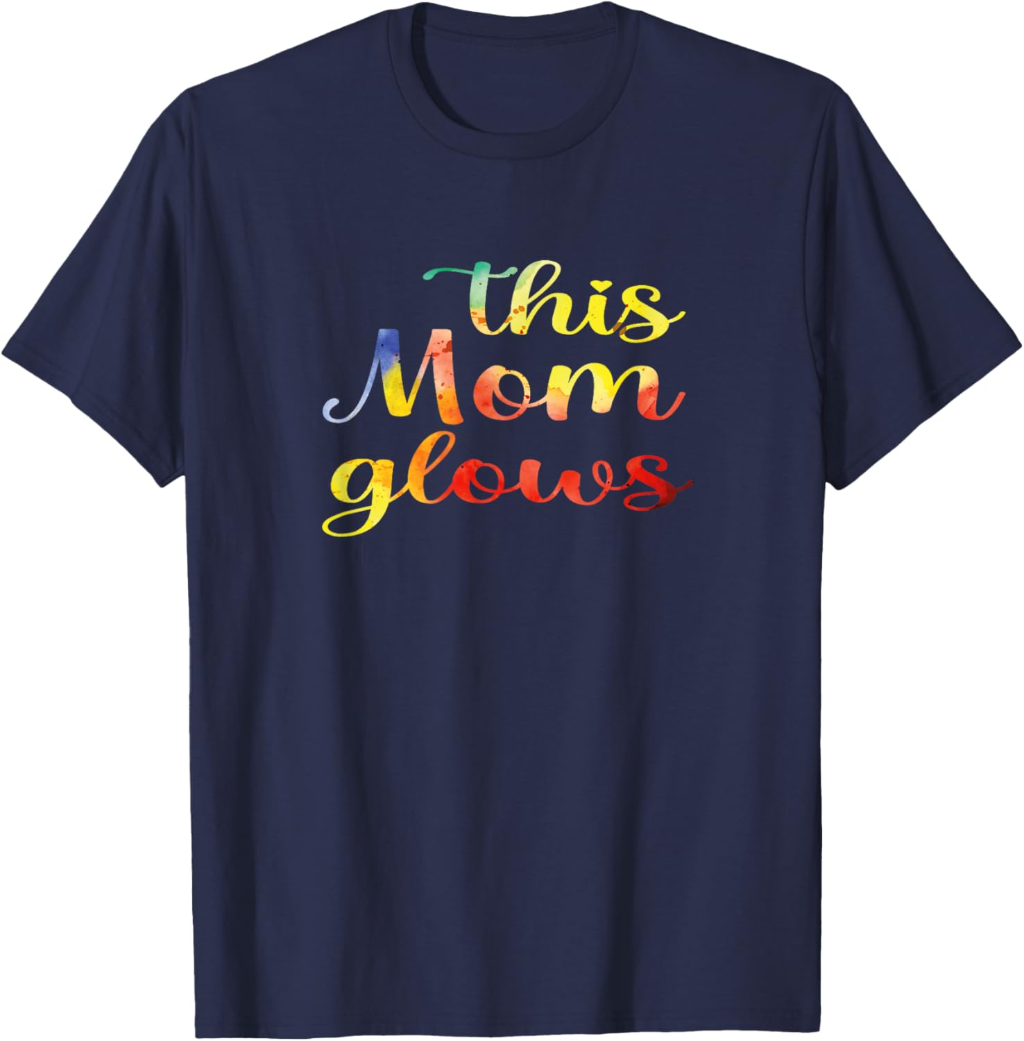 This Mom Glows 80s Tie-Dye Happy Mother's Day T-Shirt for Women - 9