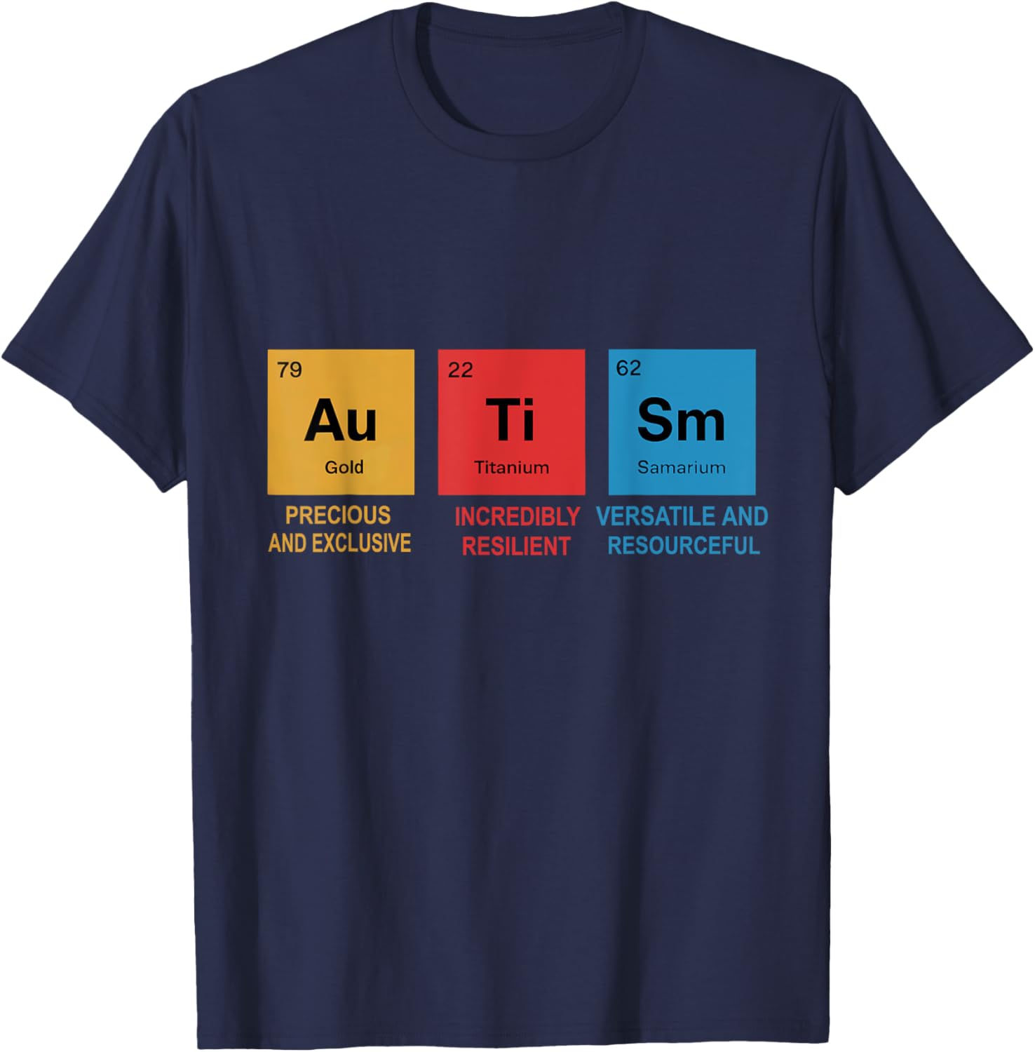 Autism Awareness T-Shirt with Chemistry Periodic Table for Men, Women, Kids - 13