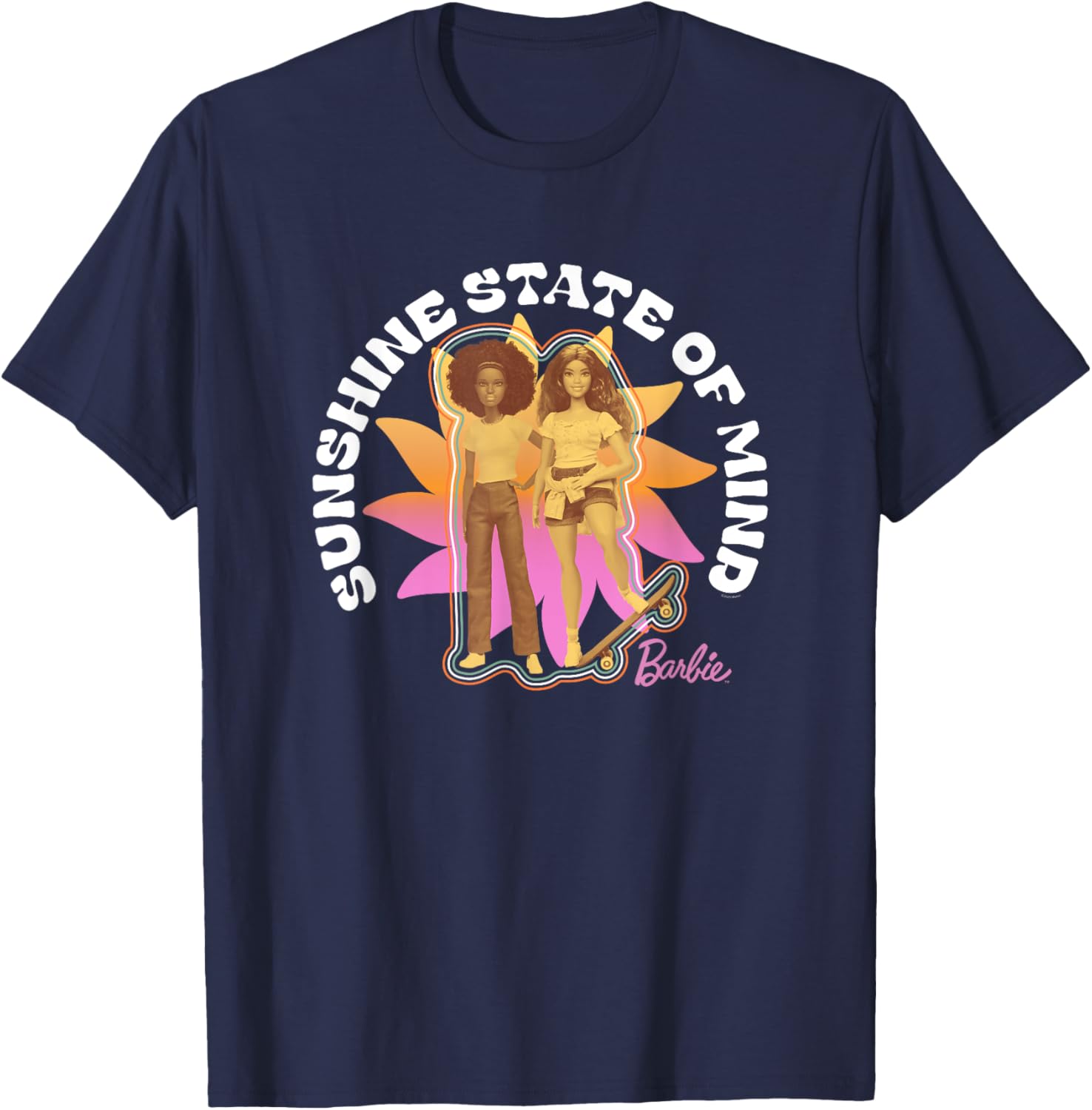 Barbie Sunshine State of Mind Let's Roll T-Shirt for Fun Trendy Style - 8