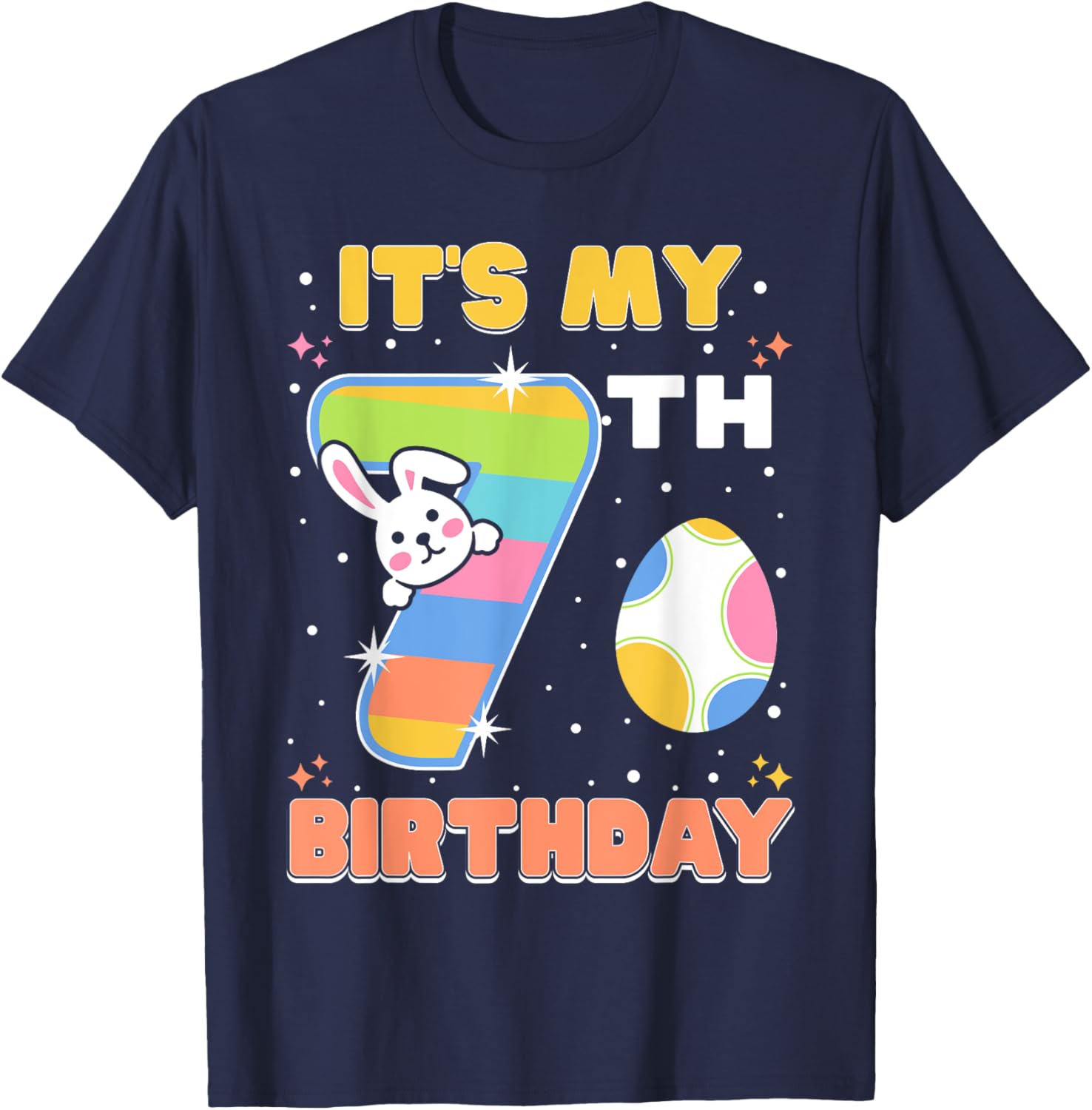 It's My 7th Birthday Easter Bunny T-Shirt for Kids Fun Gift - 17