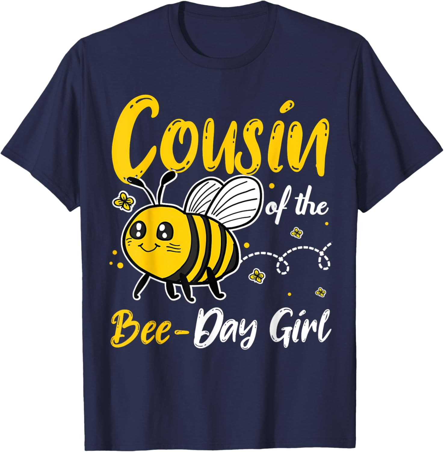 Cousin of the Bee Day Girl Birthday Squad Matching T-Shirt for Kids - 9
