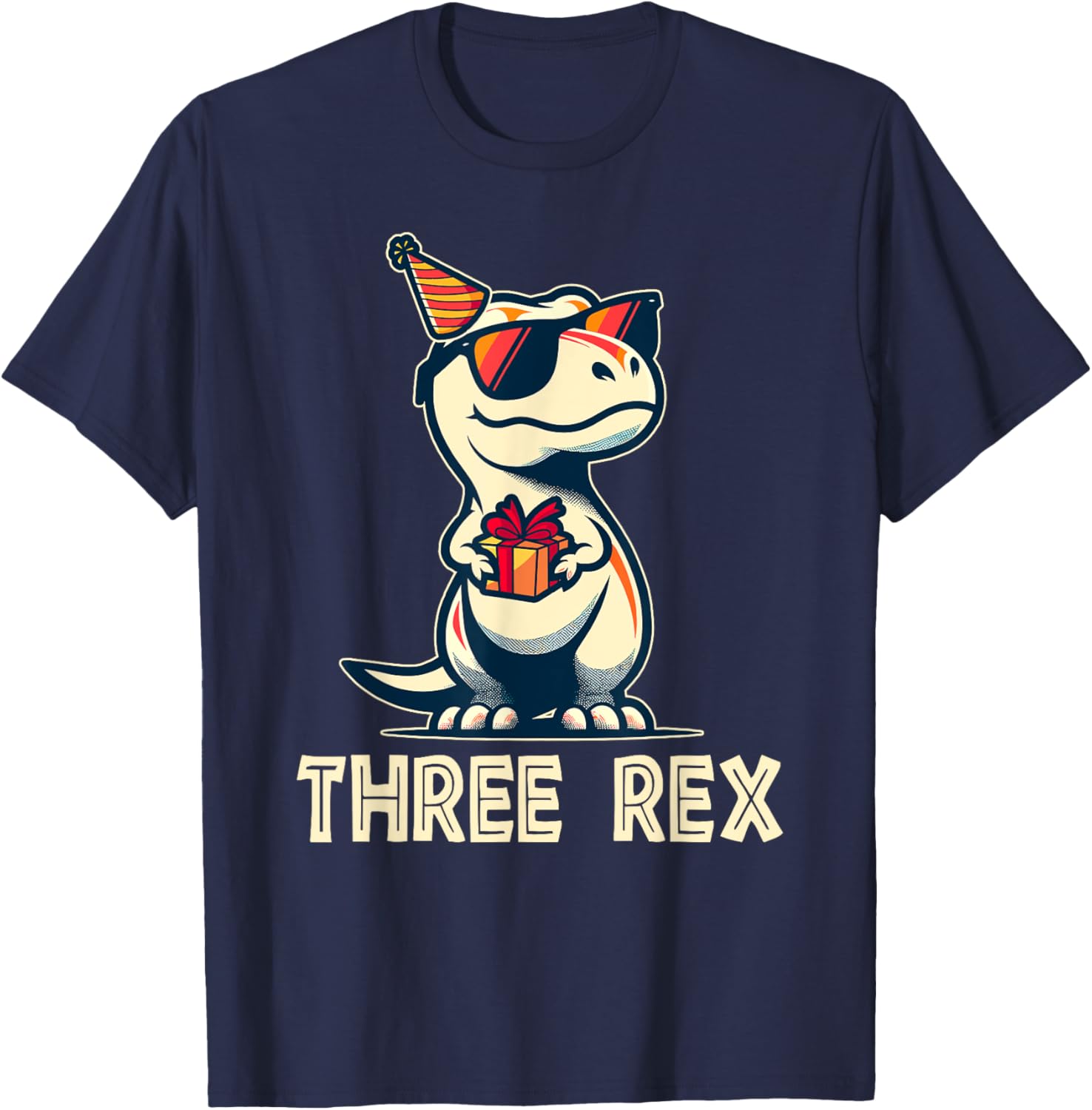 Adorable 3 Rex Dinosaur Birthday T-Shirt for Boys and Girls - 5