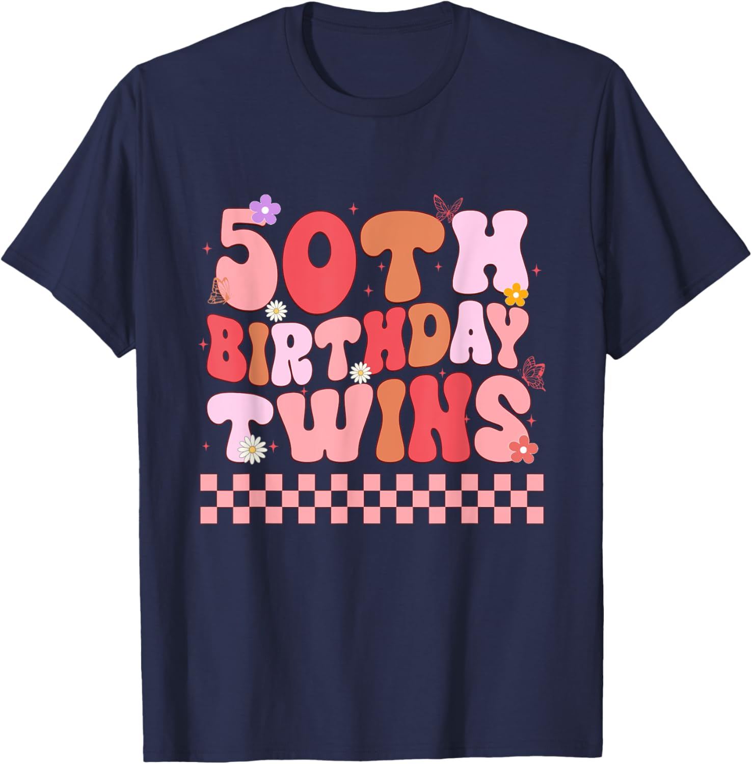 Matching 50th Birthday Twins T-Shirt for Siblings Celebrating Together - 2