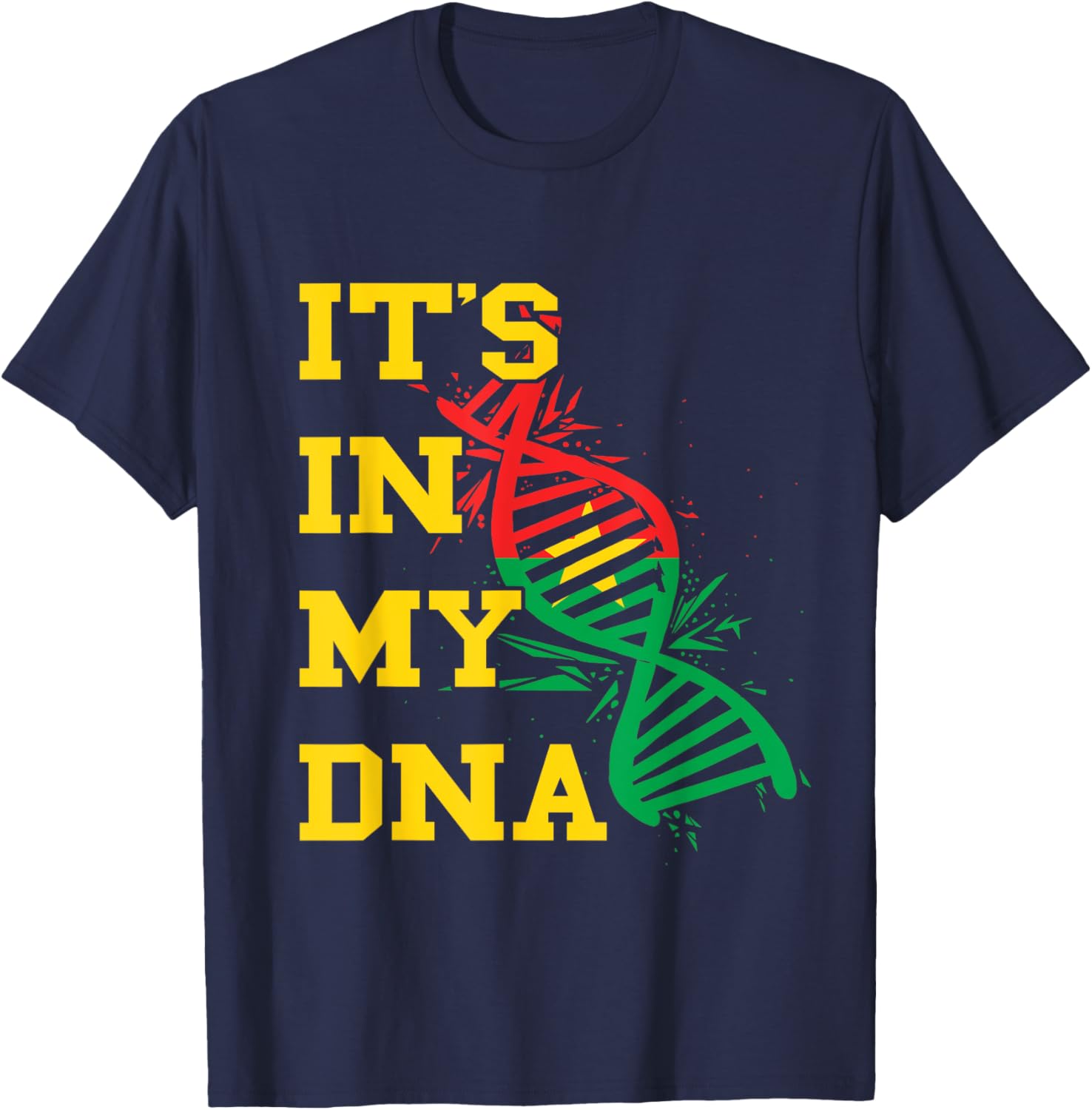 Burkina Faso Flag DNA Pride T-Shirt for Proud Burkina Fasoans - 18