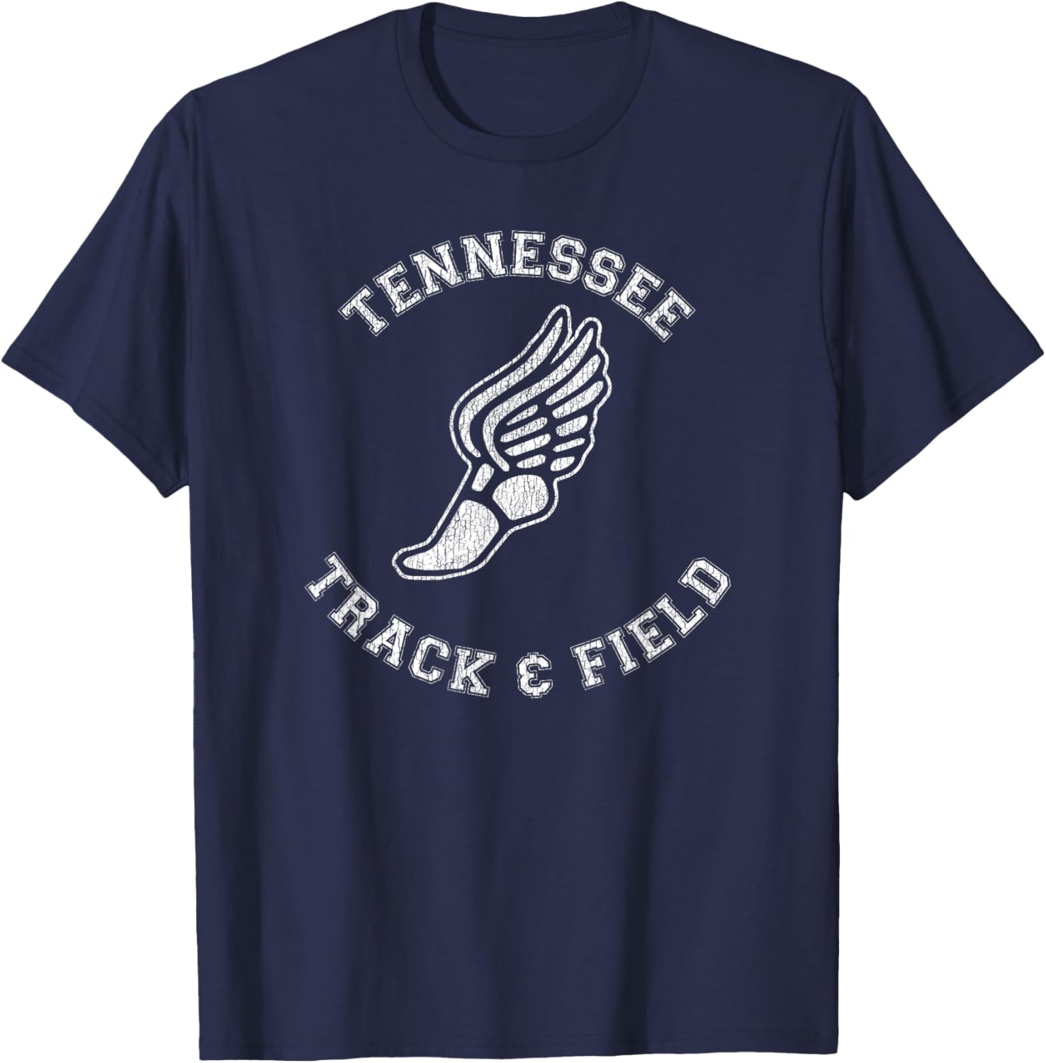Tennessee Track and Field Retro Classic 80s Distressed T-Shirt - 10