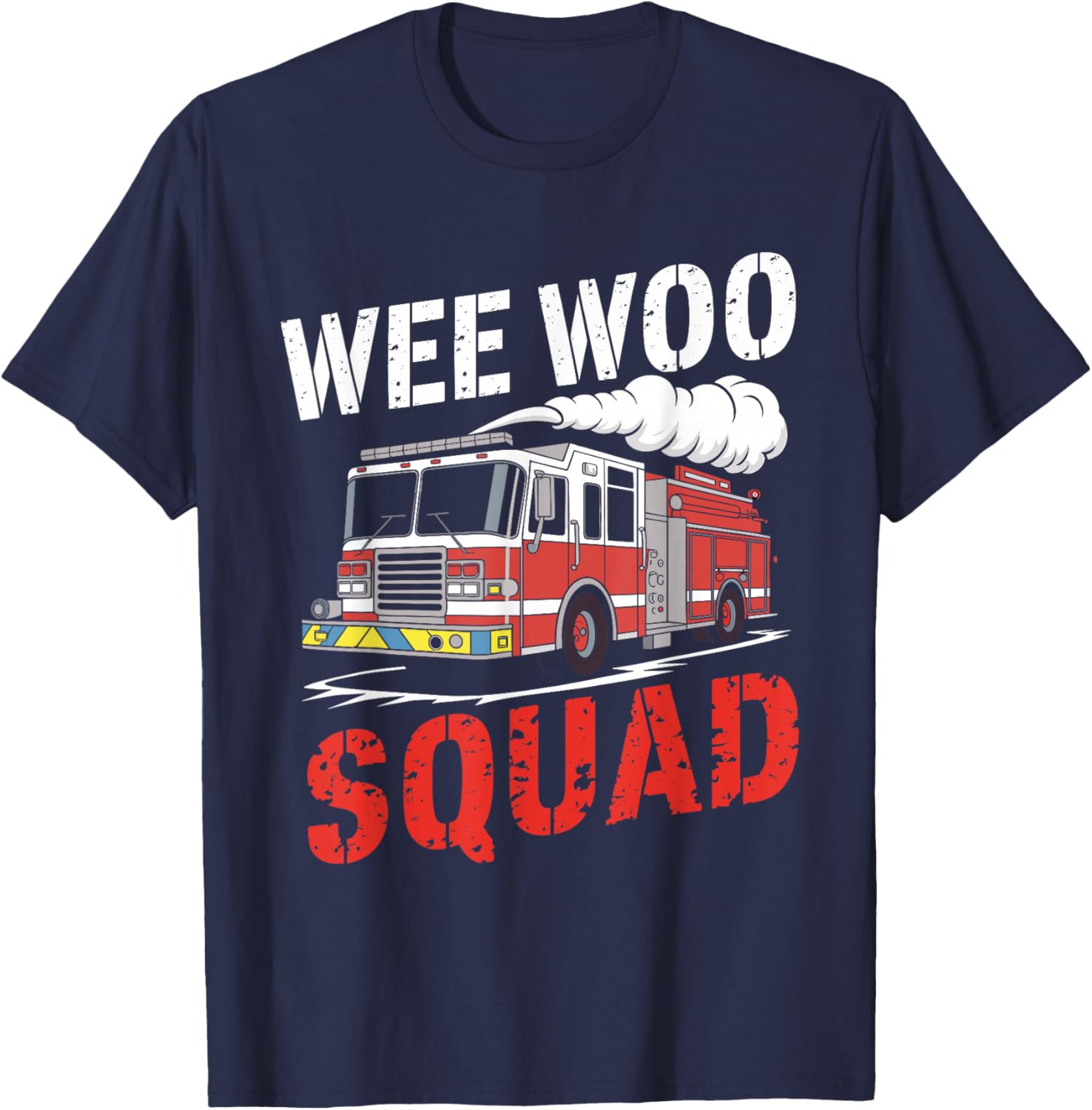 Wee Woo Squad Funny Firefighter Fire Truck T-Shirt for Men and Women - 7