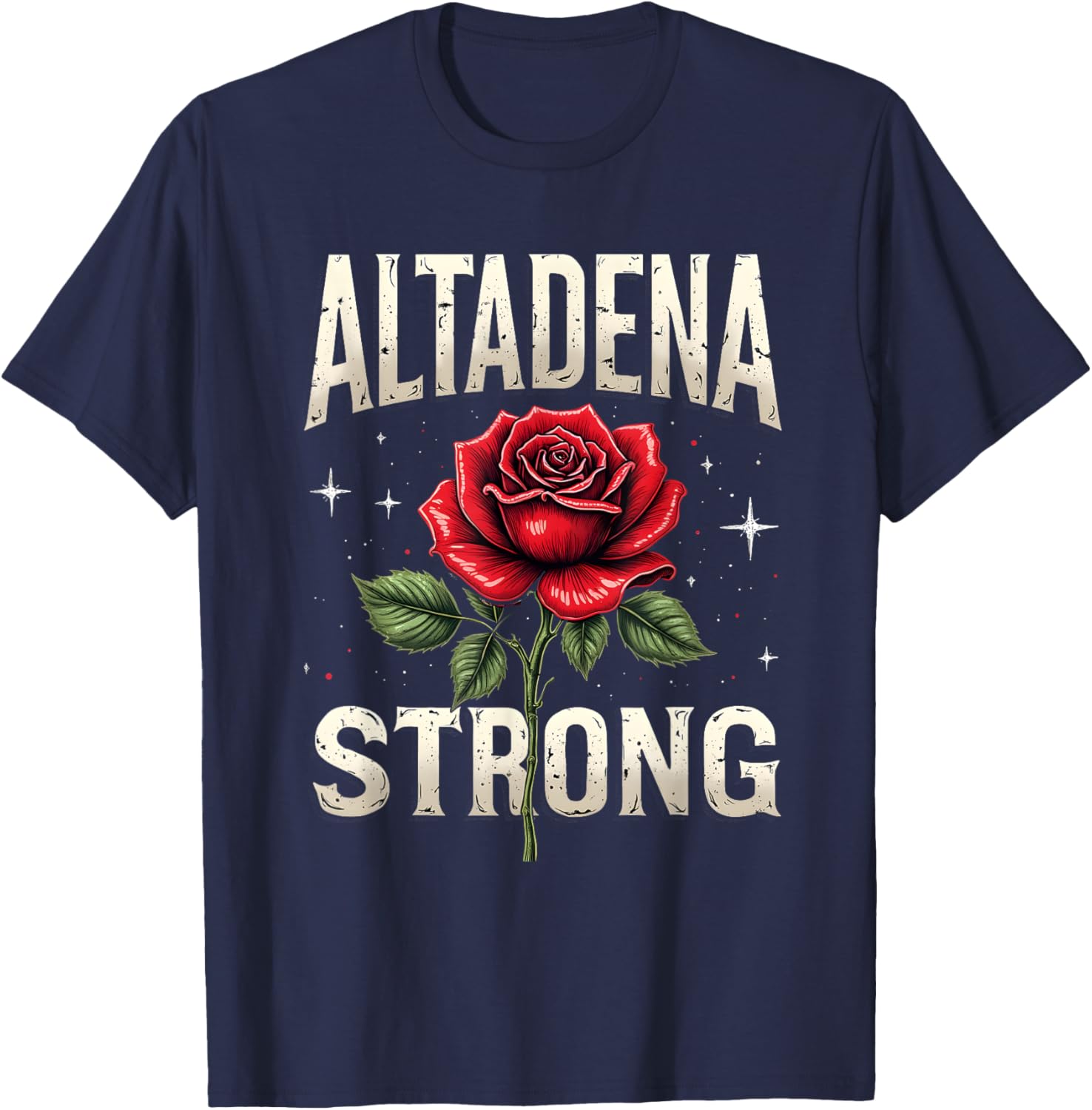 Altadena Strong Red Rose Costume Design T-Shirt for Unique Style - 5