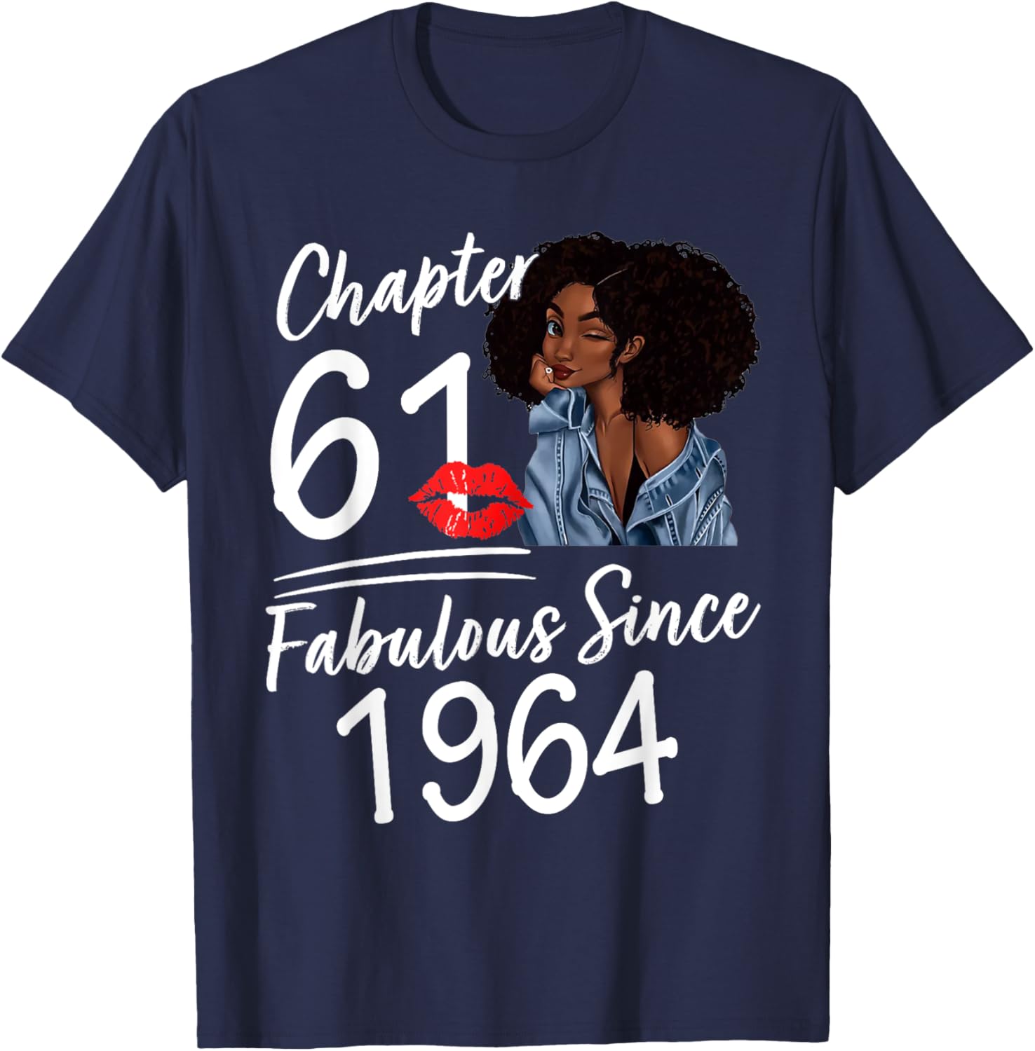 Fabulous Since 1964 61st Birthday Melanin T-Shirt for Women - 3