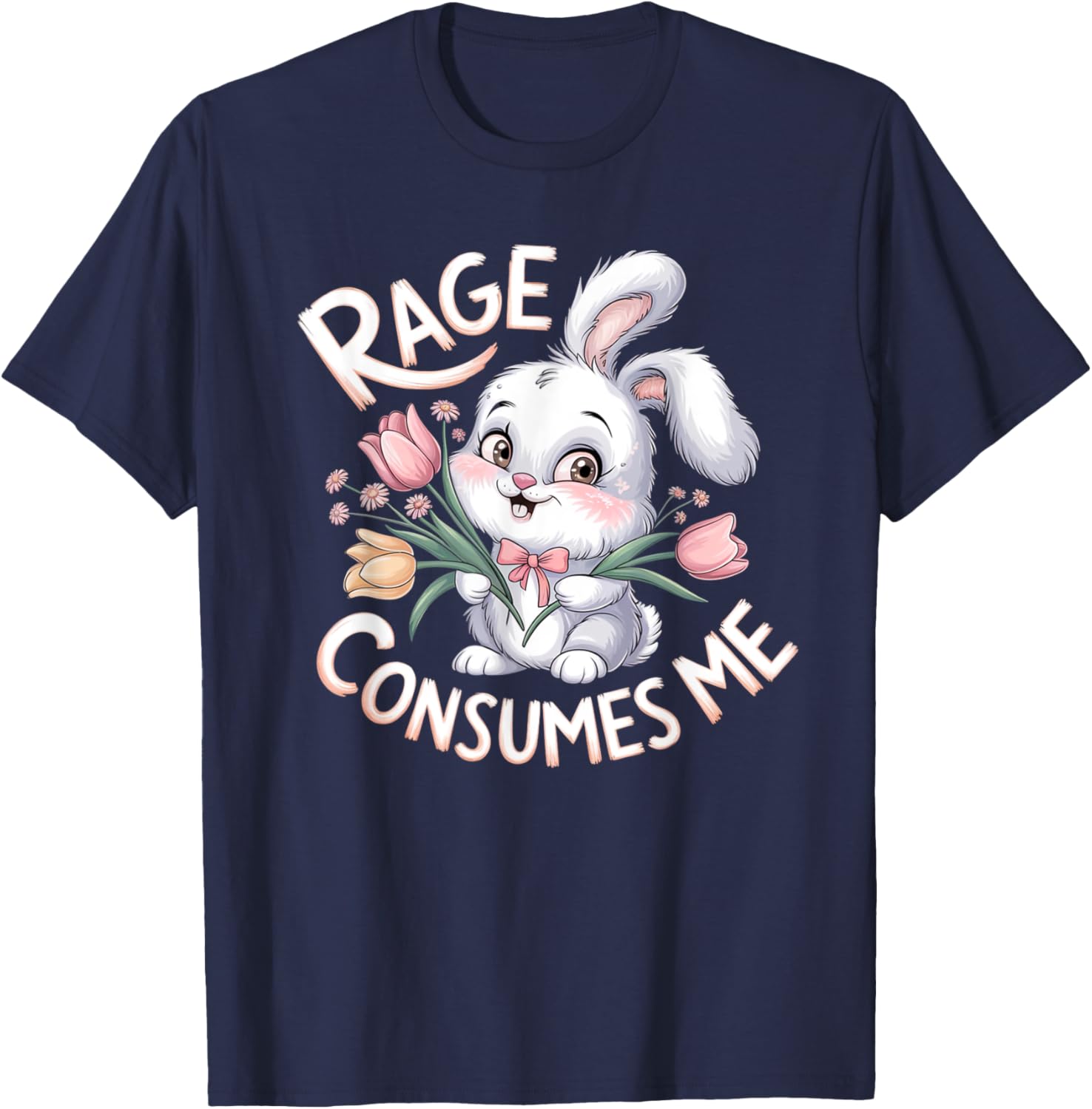 Bunny Rage Consumes Me Funny Rabbit T-Shirt for Animal Lovers - 3