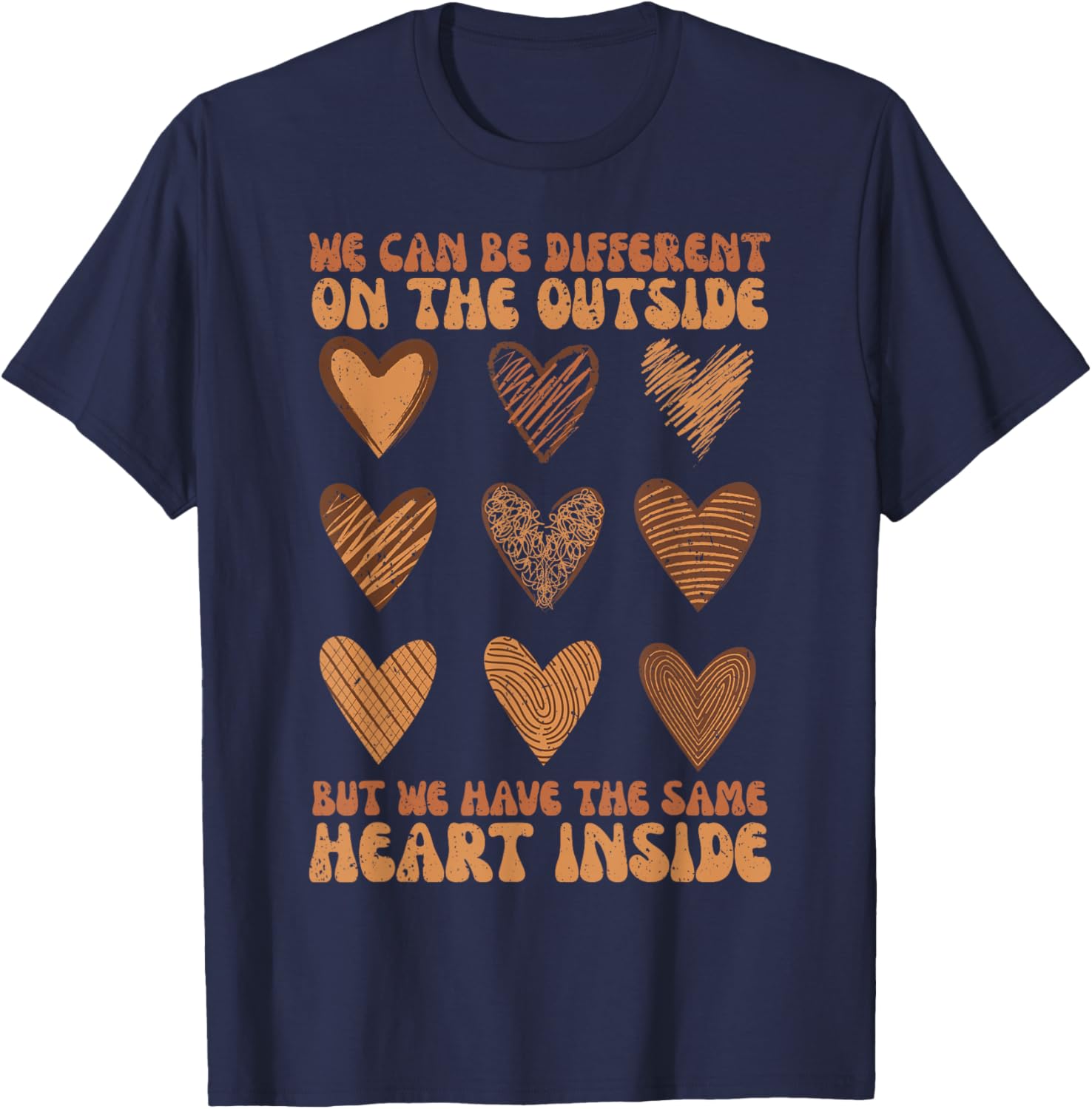 We Have Same Heart Inside Black History Month T-Shirt for All Ages - 3