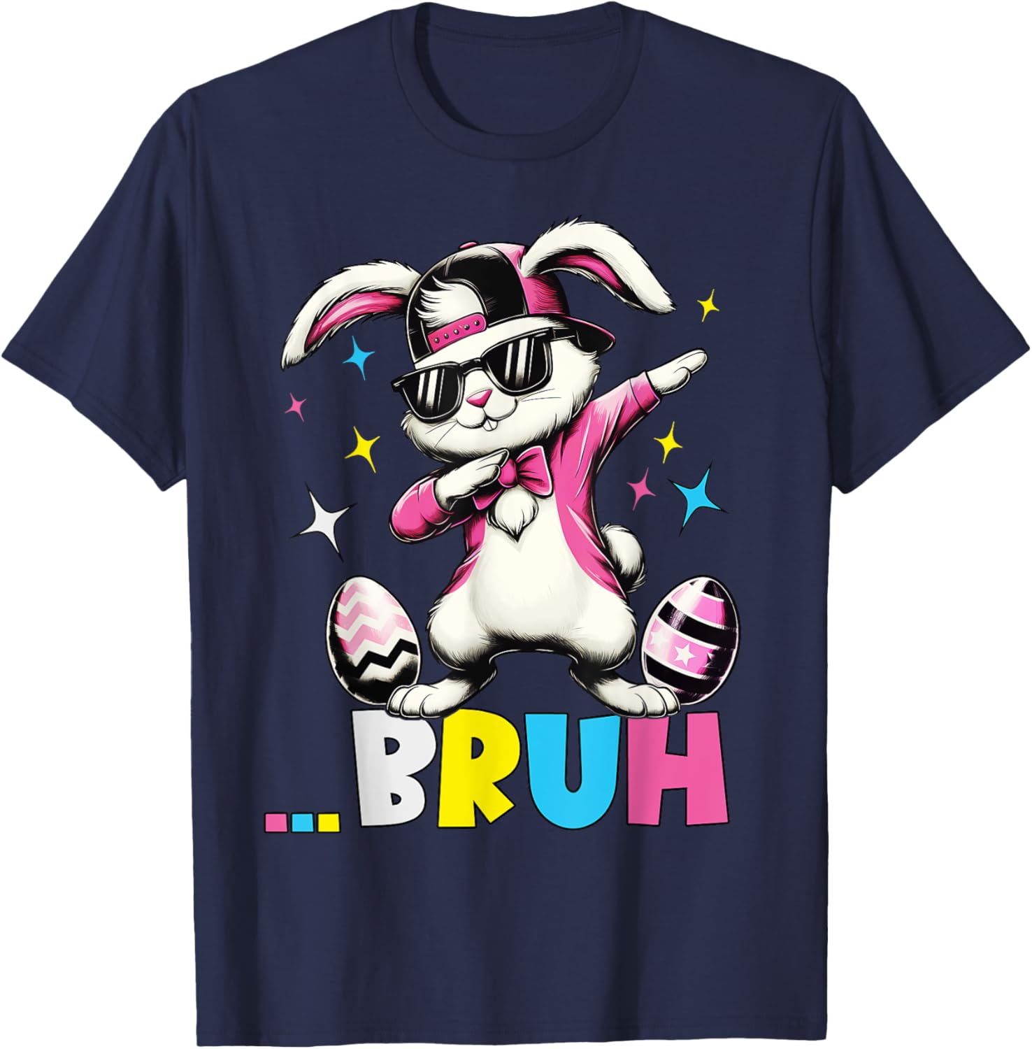 Cool Dabbing Bunny Sunglasses Easter T-Shirt for Kids and Teens - 5