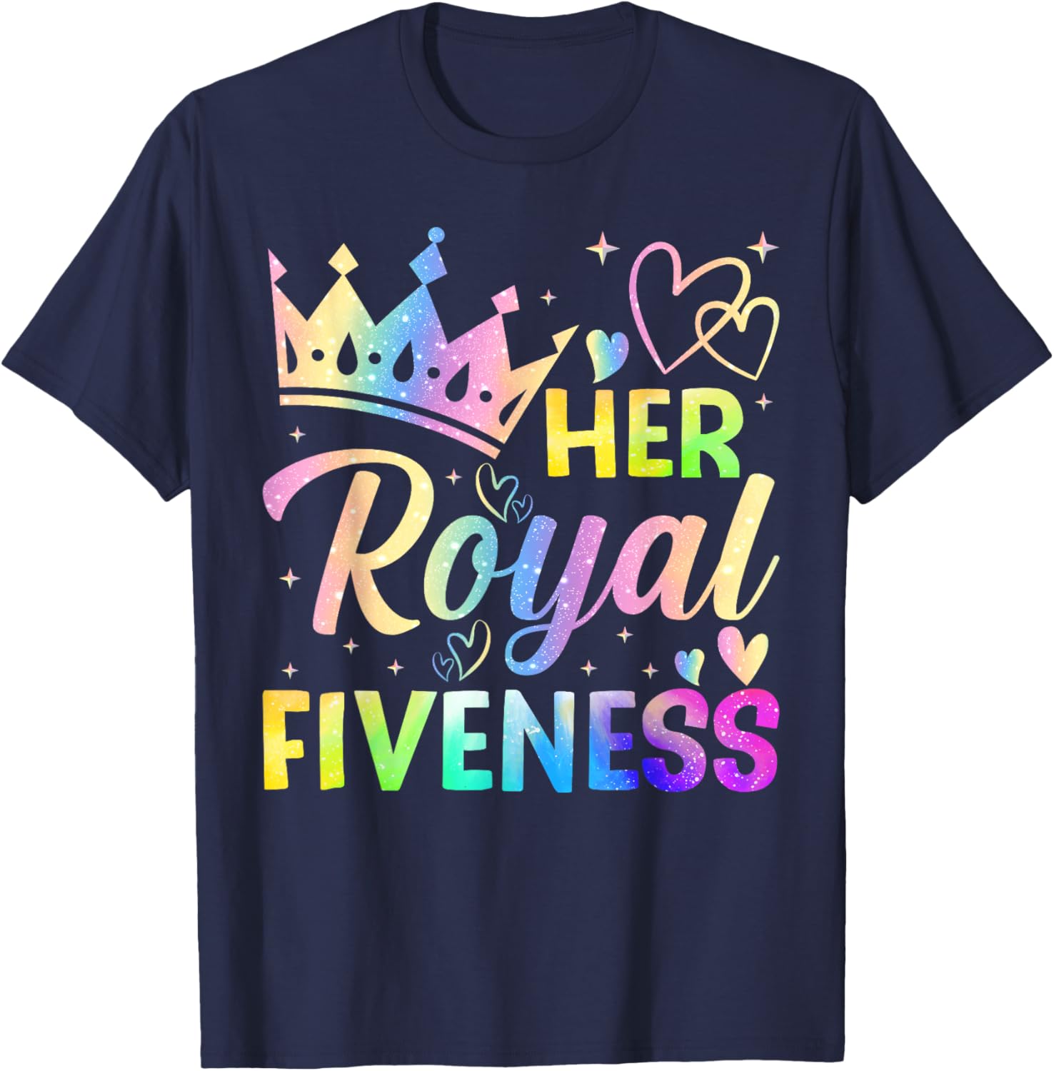 Her Royal Fiveness 5th Birthday T-Shirt for Girls Fun Celebration Outfit - 6