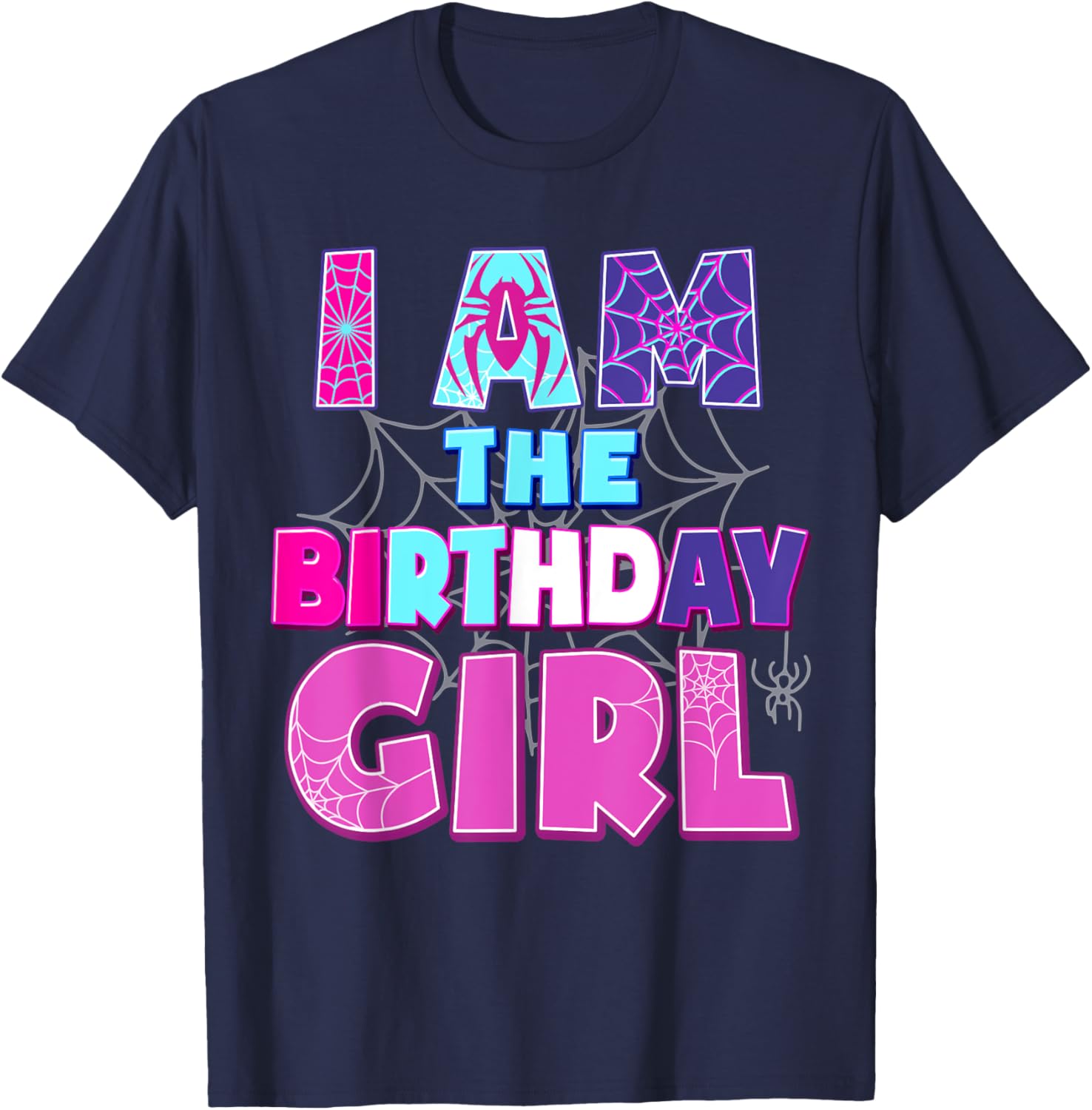 Funny Birthday Girl Spider T-Shirt for Birthday Party Fun - 7