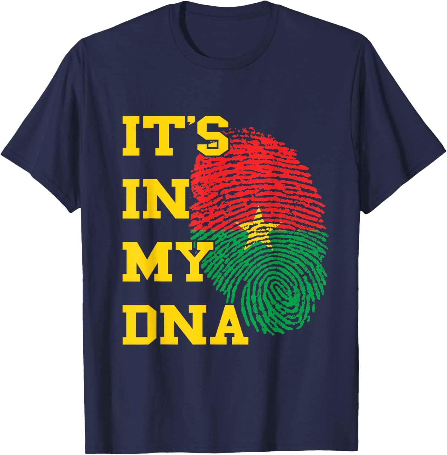 Burkina Faso It's In My DNA Flag Thumbmark T-Shirt for Proud Fans - 27