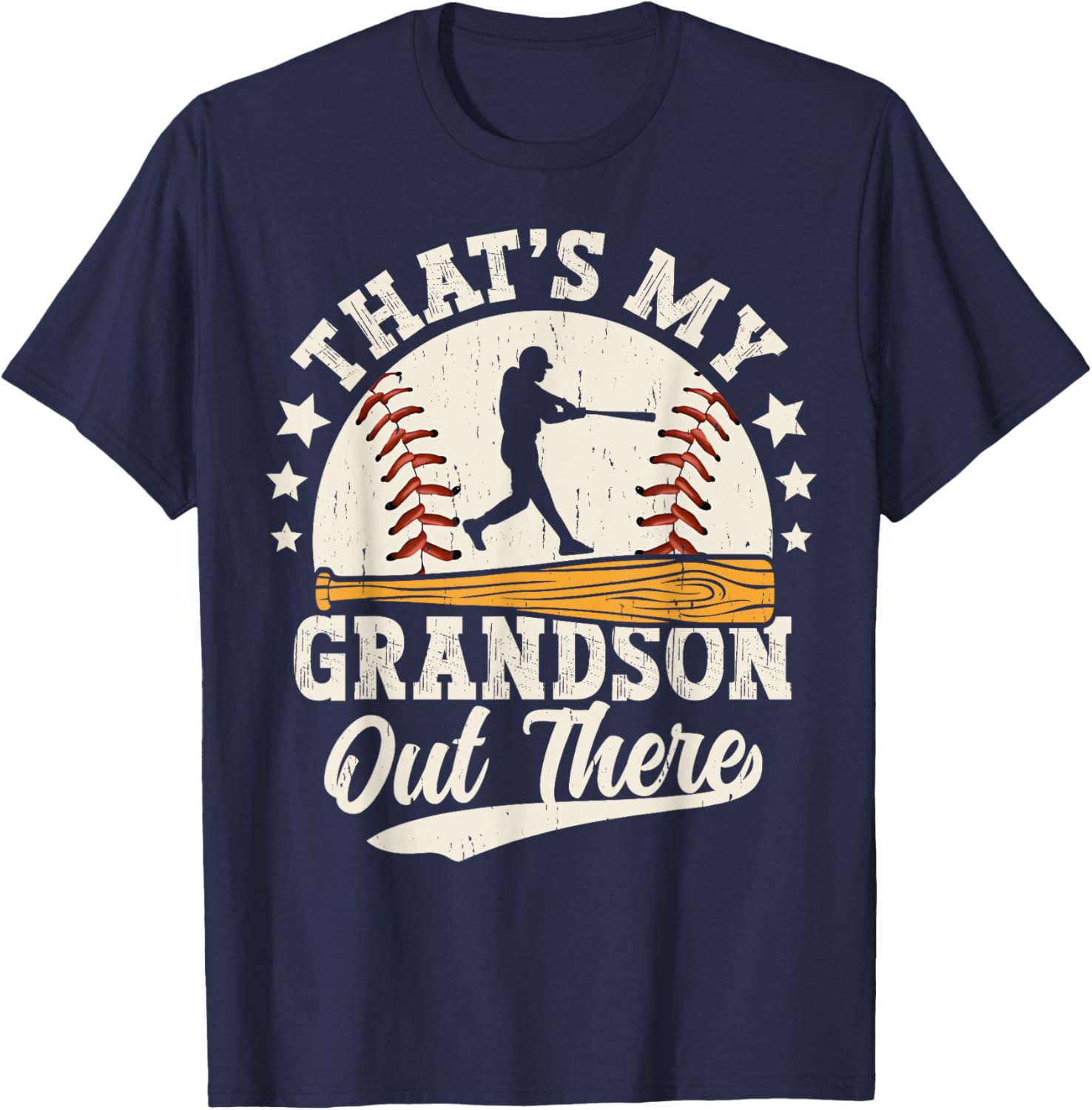 Baseball Grandma Grandpa That's My Grandson Out There T-Shirt - 9