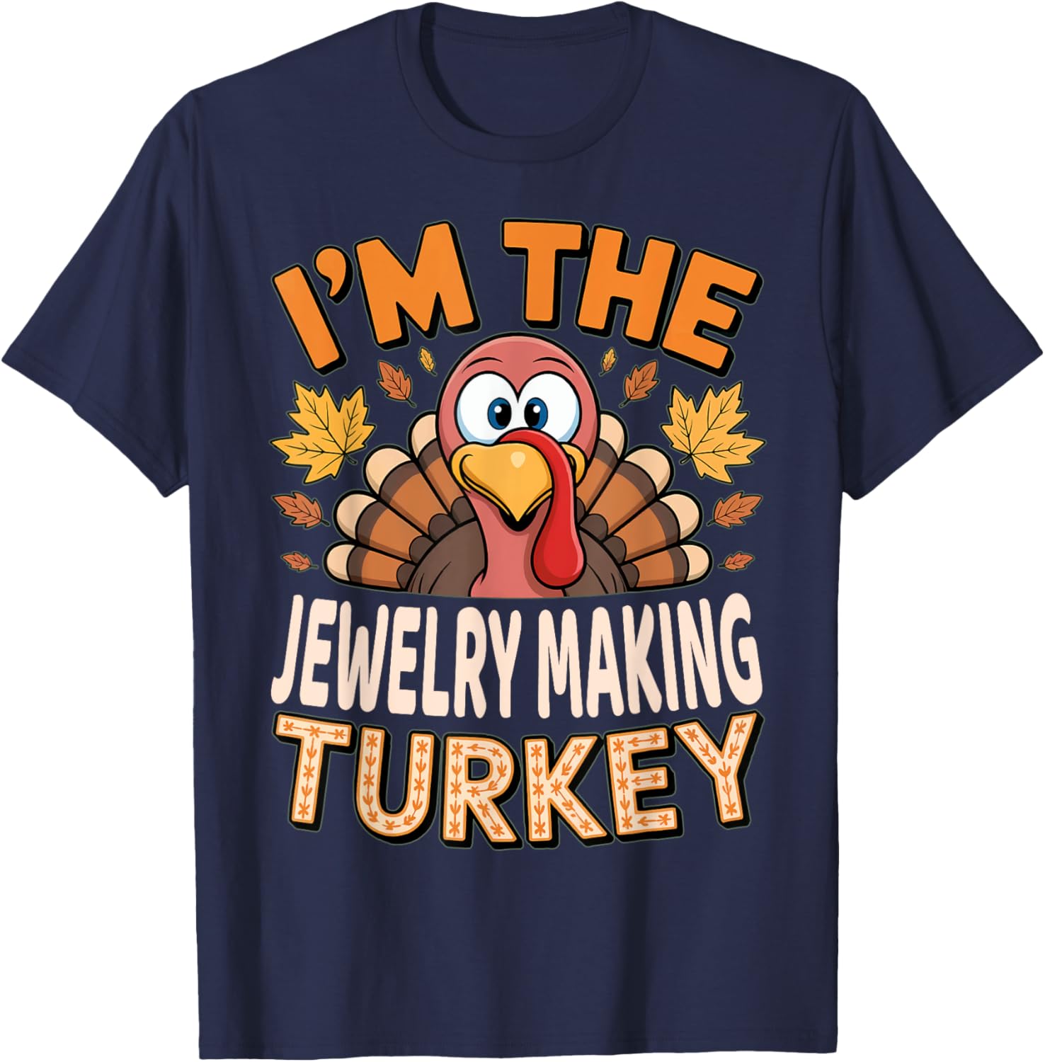 Thanksgiving Jewelry Making Turkey T-Shirt for Creative Celebrations - 5