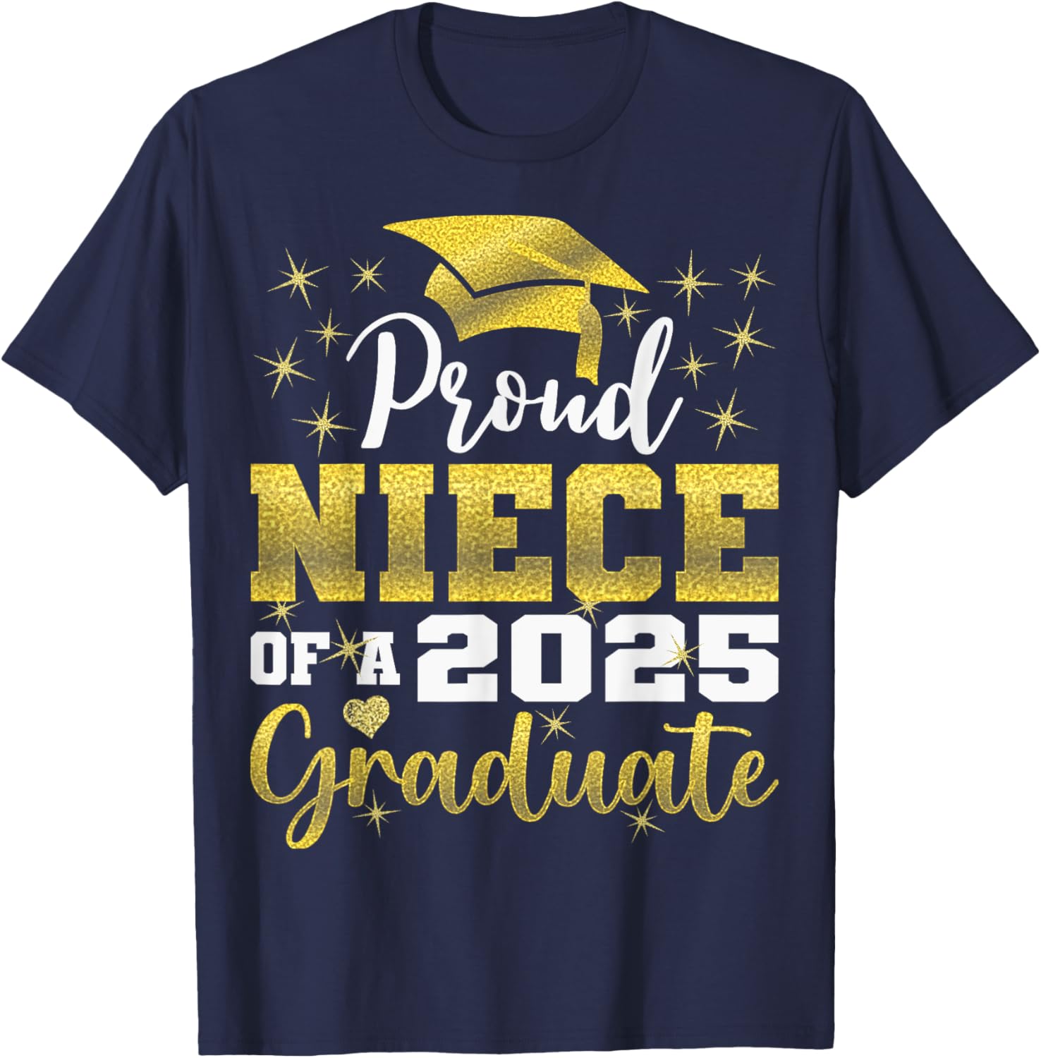 Super Proud Niece of Graduate 2025 Senior Graduation Family T-Shirt - 24