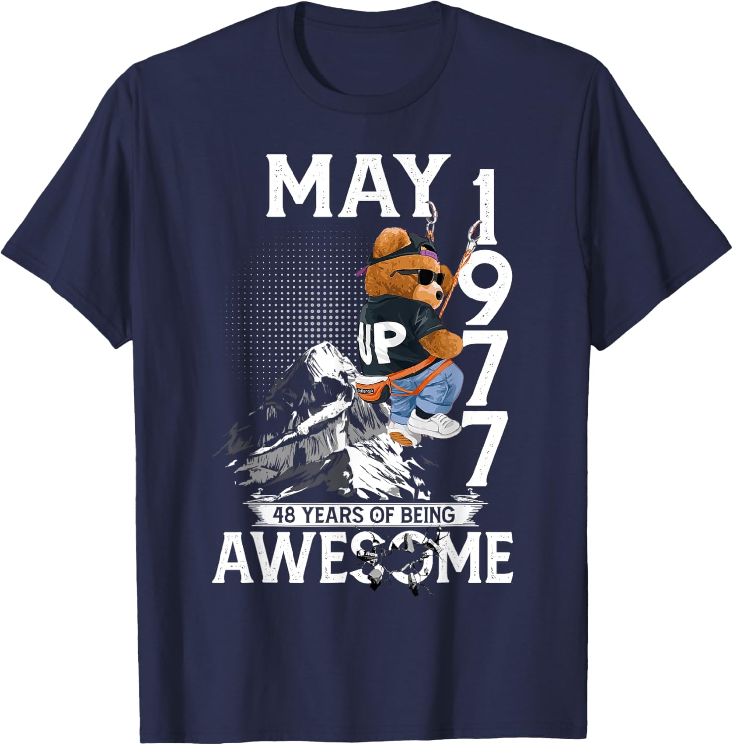 48th Birthday Bear Legends May 1977 T-Shirt for Men 48 Years Old - 25