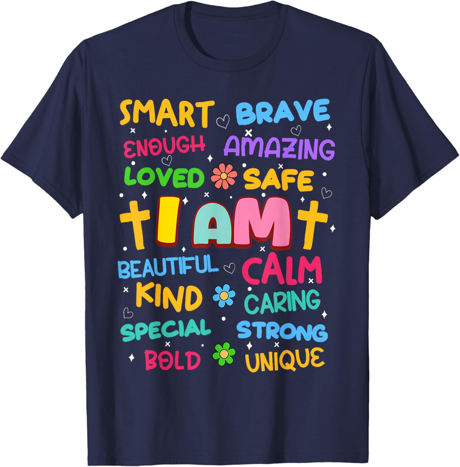 Colorful I Am Daily Affirmation T-Shirt for Christian Toddler Girls - 14