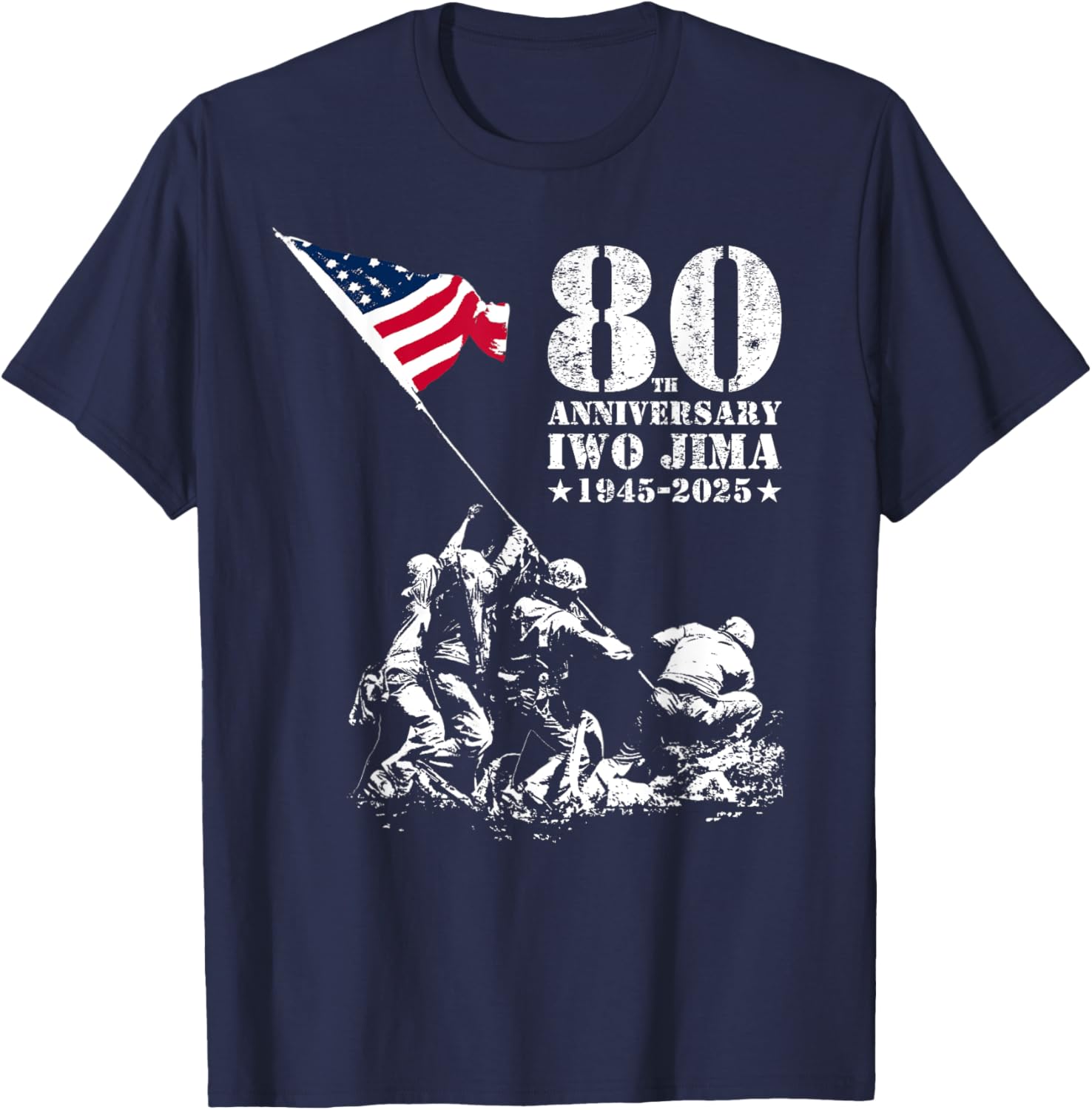 80th Anniversary Iwo Jima WWII Veterans T-Shirt for Honor and Remembrance - 15