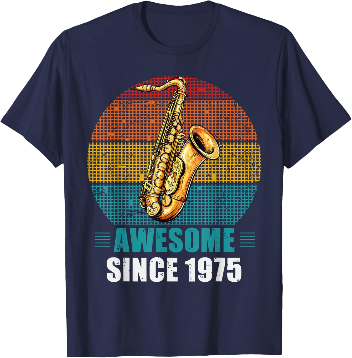 Awesome Since 1975 Vintage Saxophone Player T-Shirt for 50th Birthday - 9