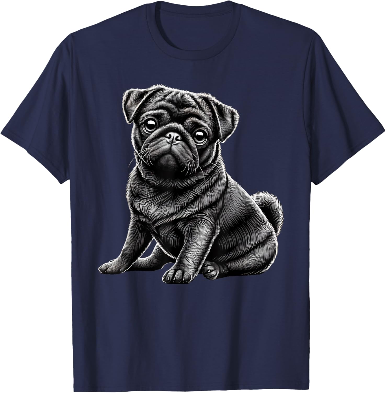 Adorable Black Pug T-Shirt for Men, Women, and Kids - Perfect Pet Gift - 2