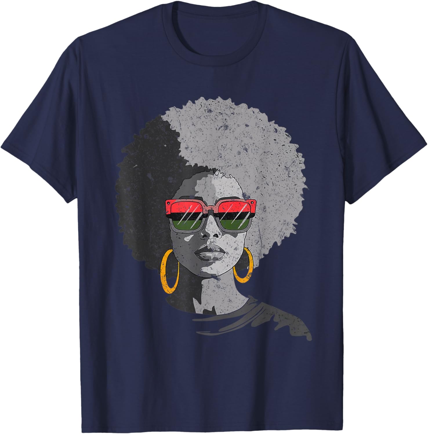 Black Queen Afro Melanin Juneteenth T-Shirt for Women - Stylish & Proud - 19