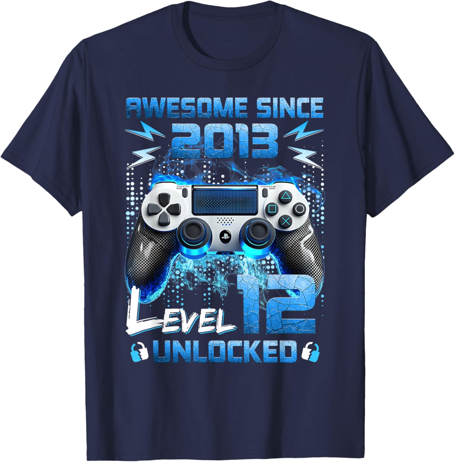 Level 12 Unlocked Video Gamer T-Shirt for 12 Year Old Birthday Fun - 10