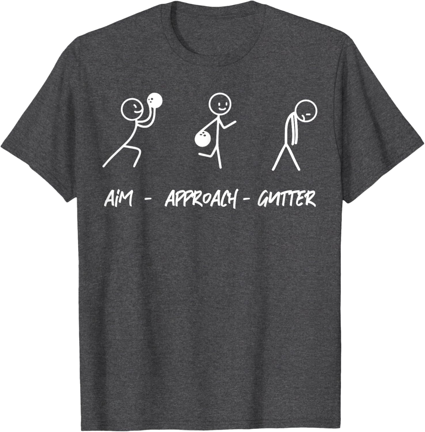 Aim Gutter Bowler T-Shirt for Bowling Lovers - Fun and Comfortable Wear - 3