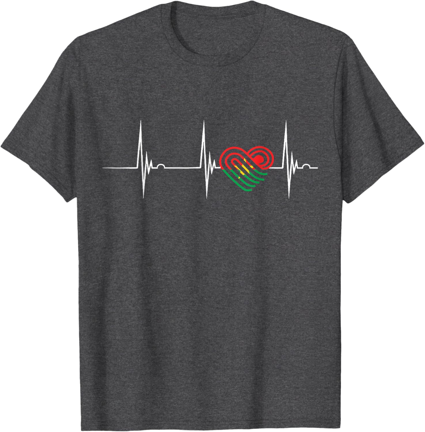 Burkina Faso Heartbeat EKG Pulse T-Shirt Celebrating Burkina Fasoan Roots - 13