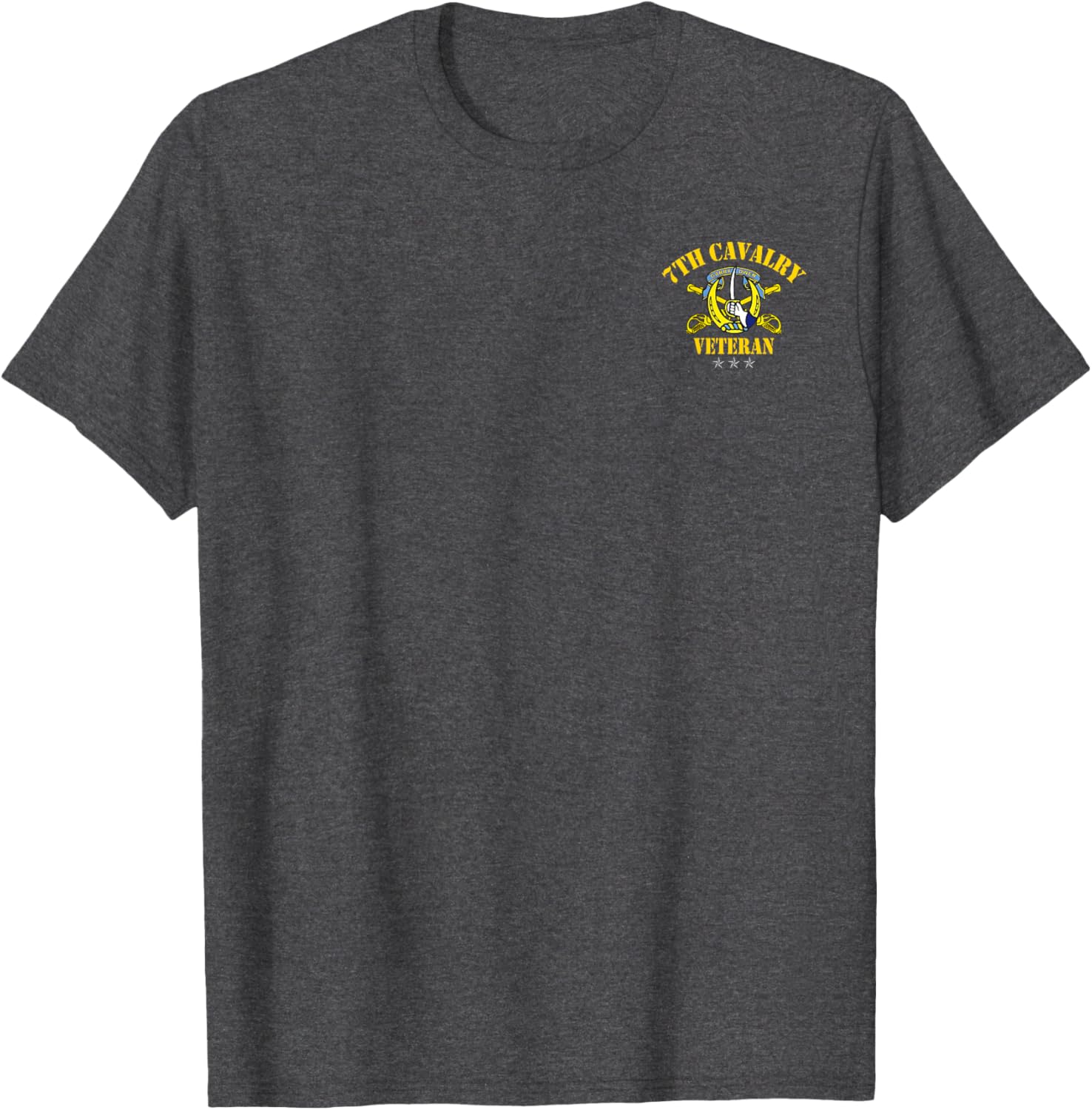 7th Cavalry Regiment Veteran T-Shirt with Patriotic Flag for Veterans Day - 6