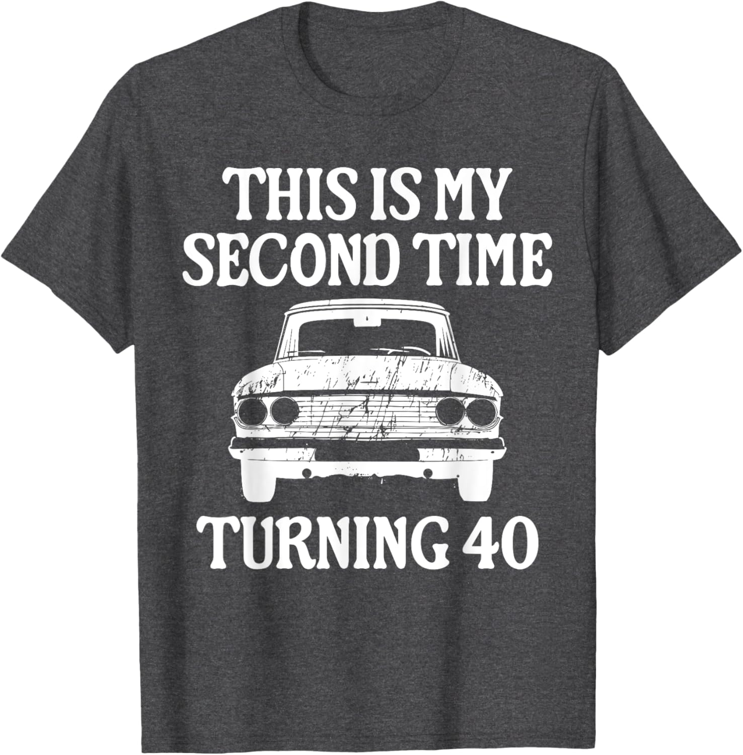 Funny 80th Birthday T-Shirt for Grandpa - Second Time Turning 40 - 6