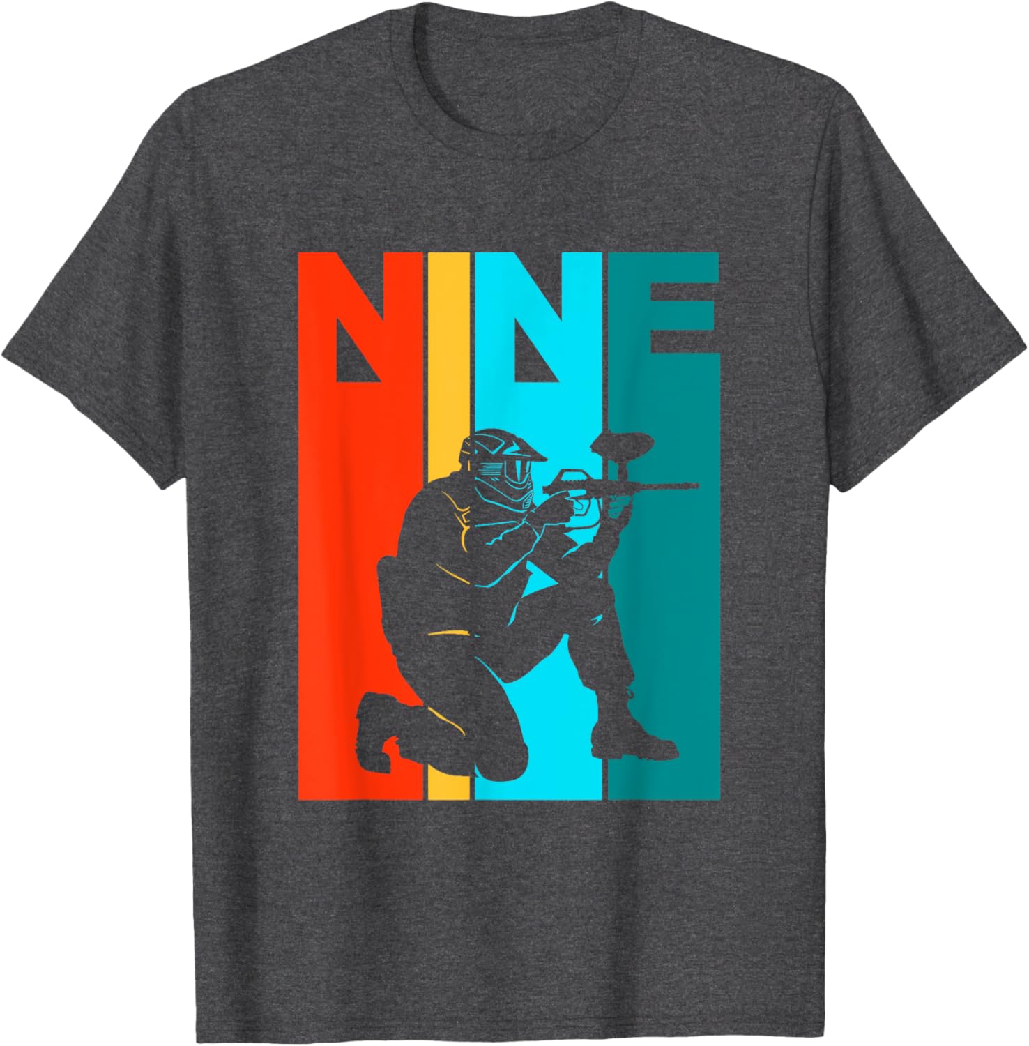 Cool 9th Birthday Paintball T-Shirt for Boys Fun Birthday Gift - 2