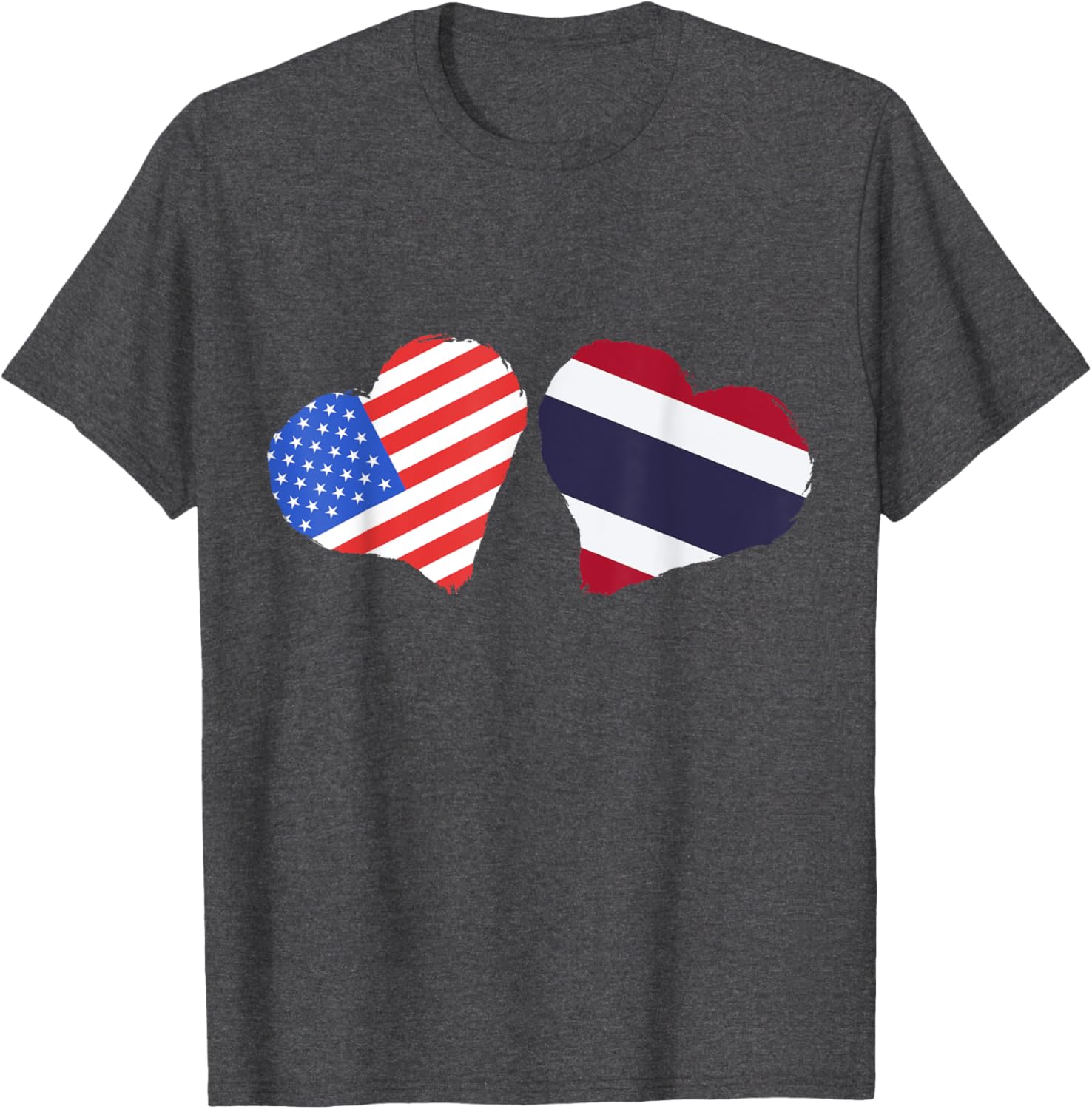 Thailand USA Heart Flag T-Shirt for Thai Roots and Pride in America - 27