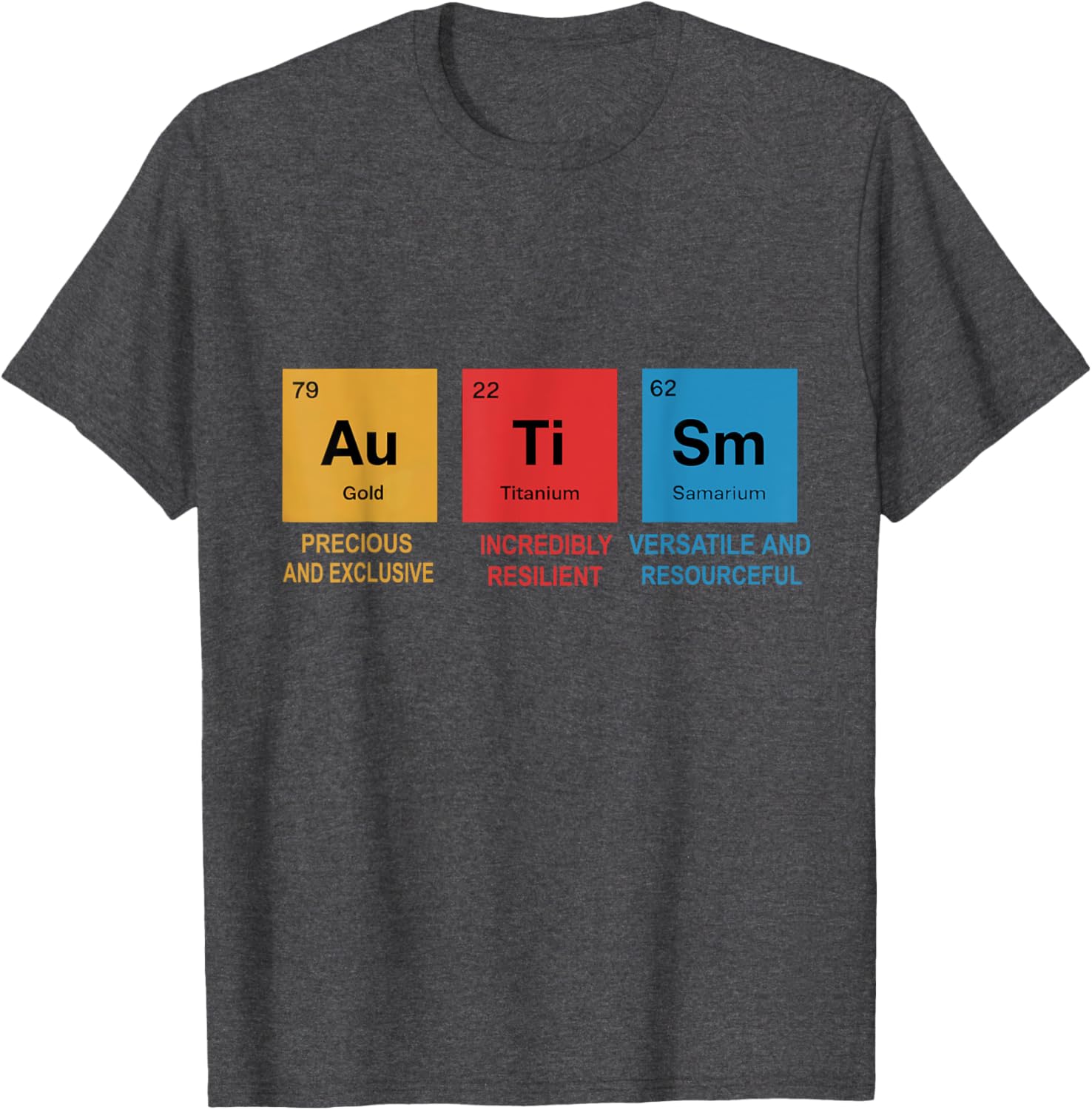 Autism Awareness T-Shirt with Chemistry Periodic Table for Men, Women, Kids - 7
