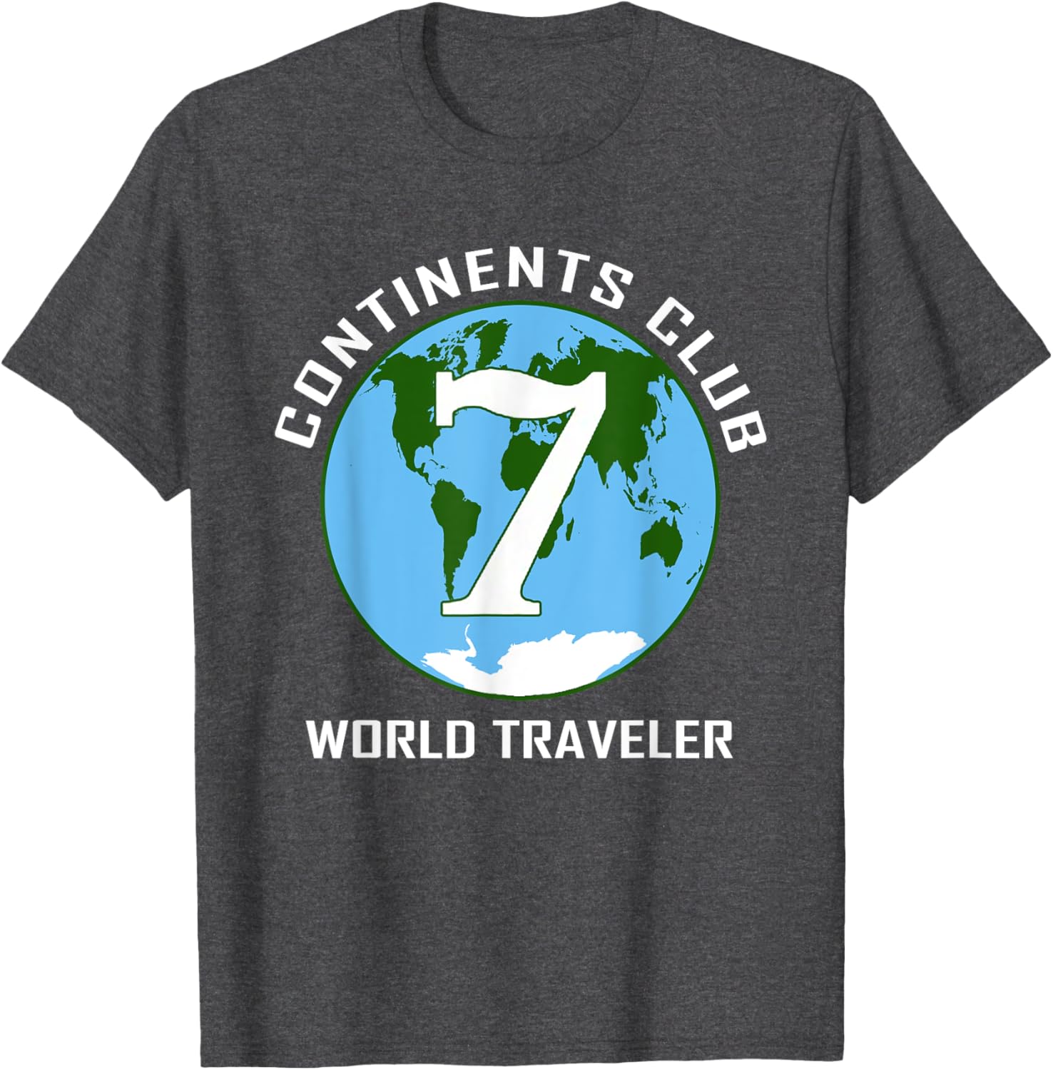 7 Continents World Traveler Club Double-Sided T-Shirt for Adventurers - 23