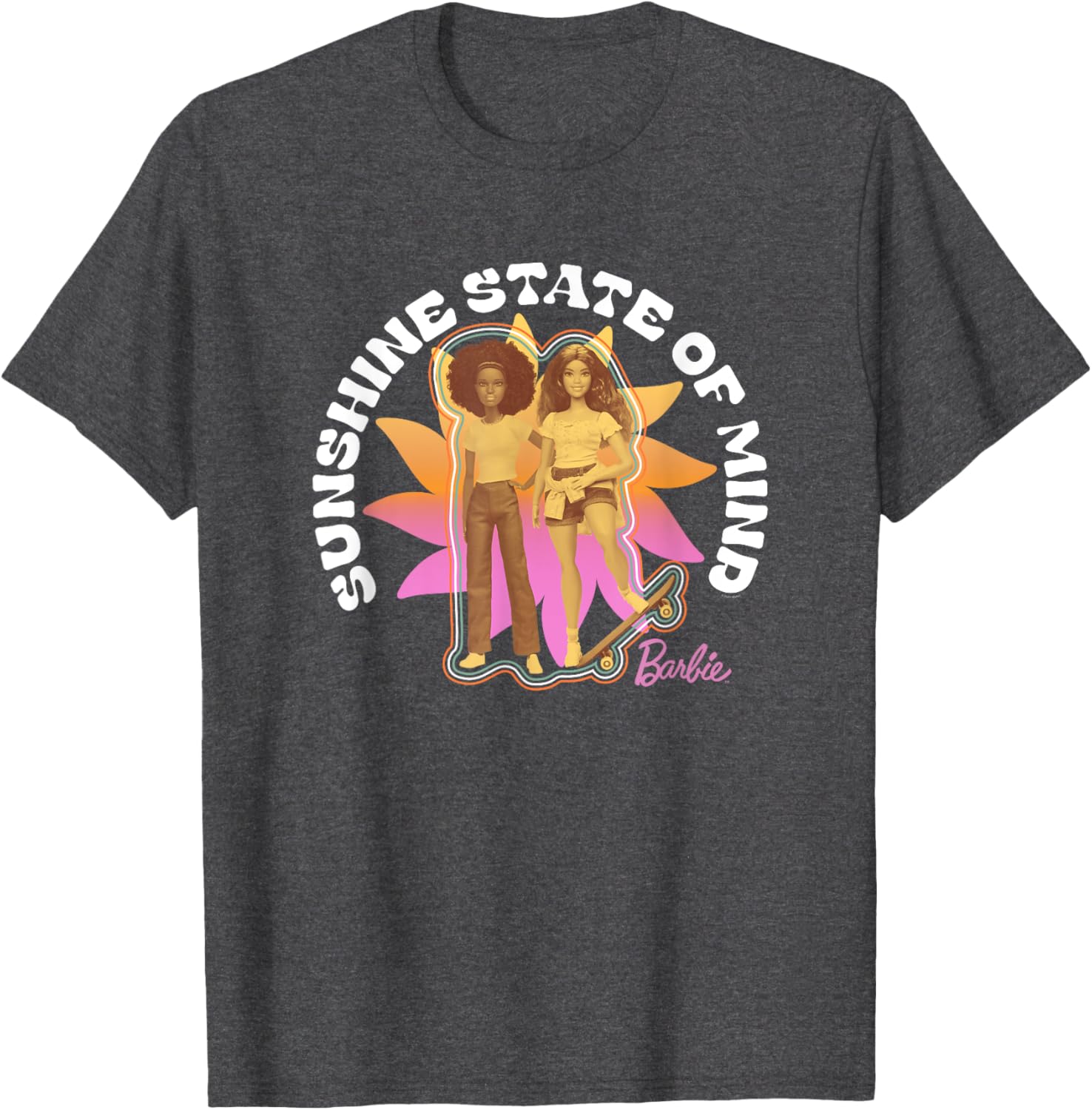 Barbie Sunshine State of Mind Let's Roll T-Shirt for Fun Trendy Style - 1