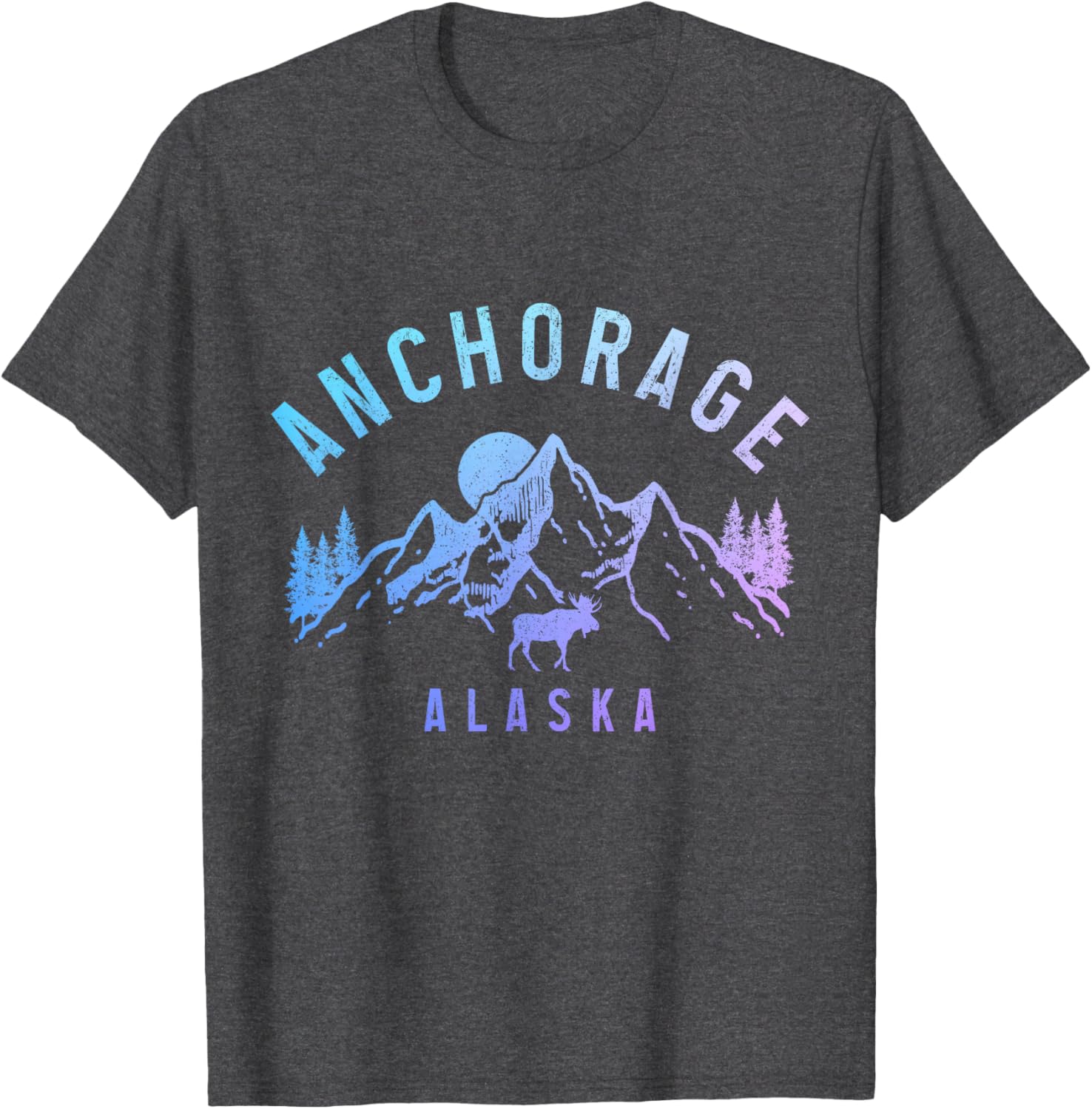 Anchorage Alaska Moose Mountains Nature Lover T-Shirt for Outdoor Enthusiasts - 4