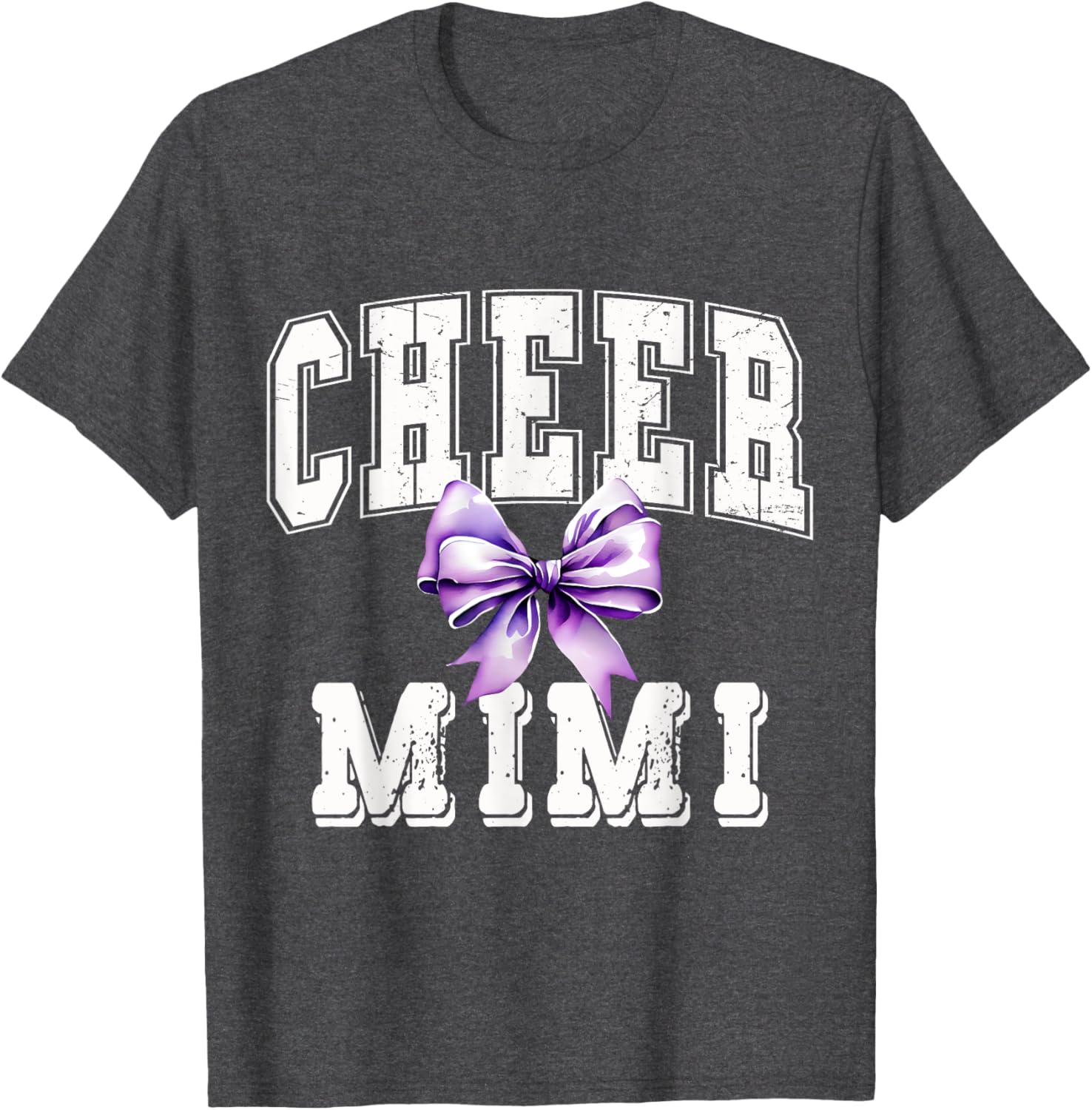 Cheer MIMI Coquette Purple Bow Cheerleader T-Shirt for Stylish Fans - 3
